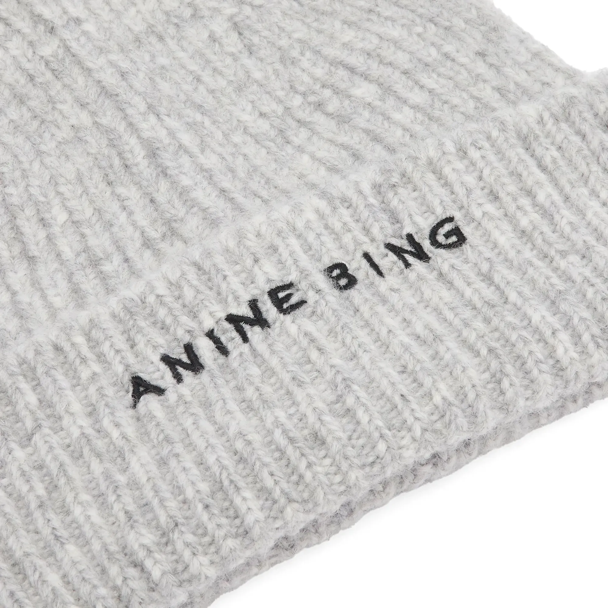 Elia Beanie - ANINE BING - Wool - Grey Anine Bing Elia Logo Embroidered Beanie in Gray | Lyst main image 2