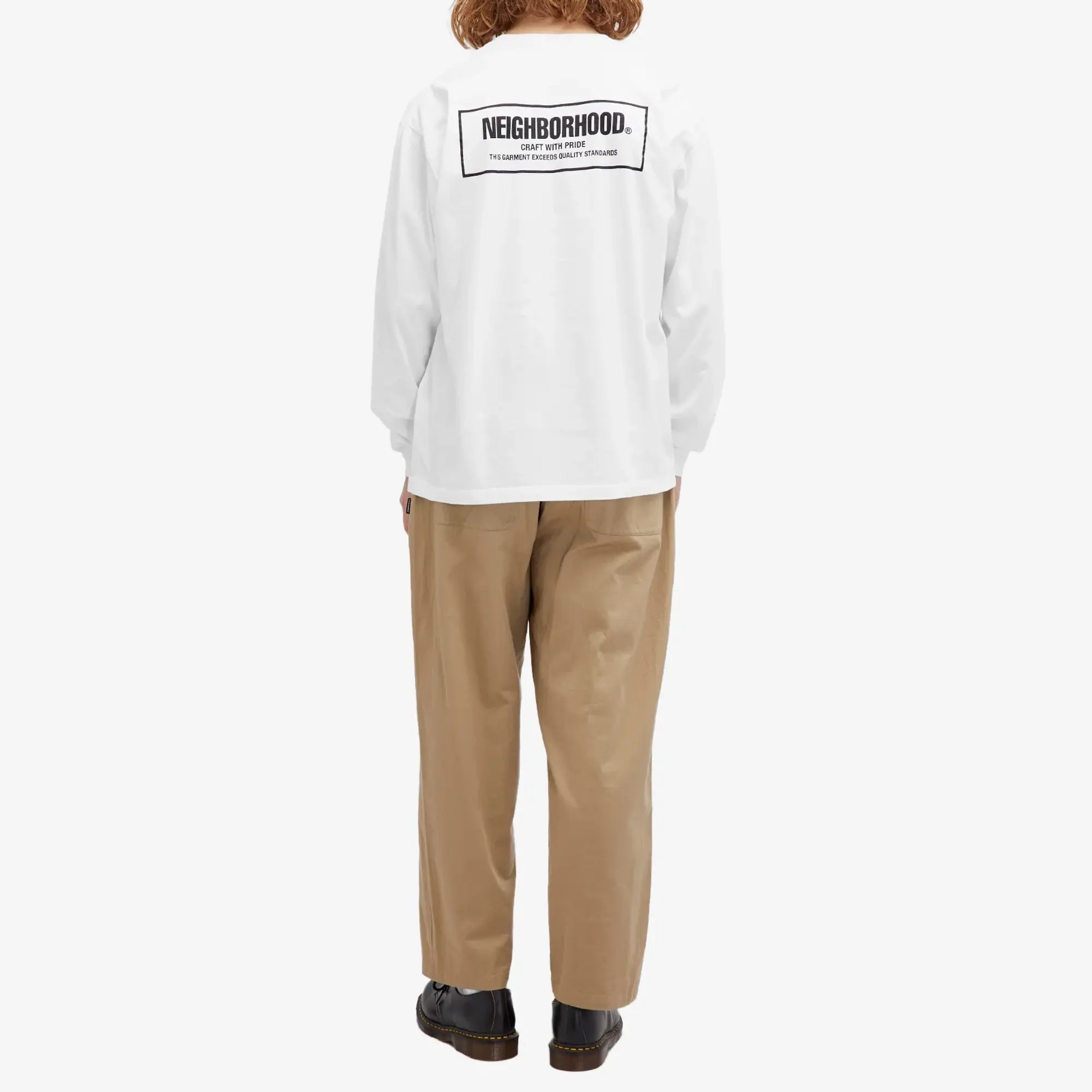 Neighborhood Men's LS-1 Long Sleeve T-Shirt White