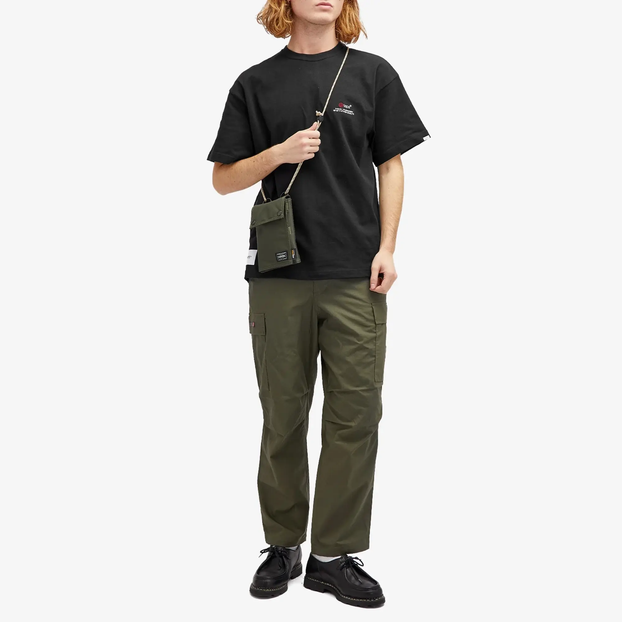 WTAPS Men's 03 Embroidered Logo T-Shirt Black