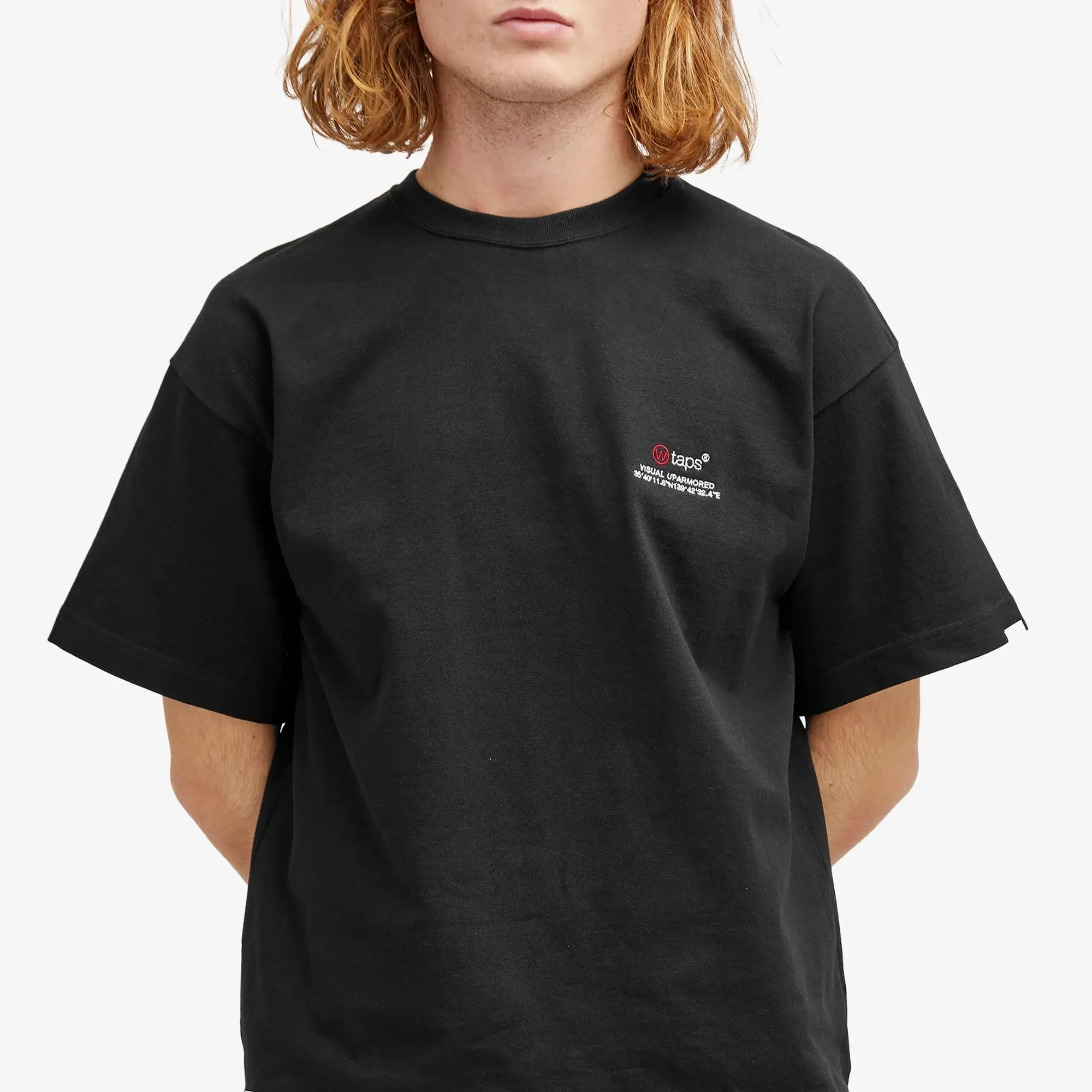 WTAPS Men's 03 Embroidered Logo T-Shirt Black