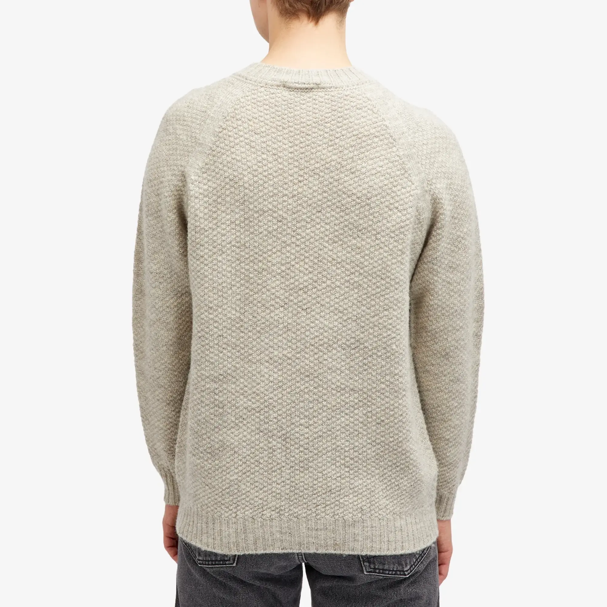 John Smedley Men's Couper British Wool Crew Neck Jumper Natural