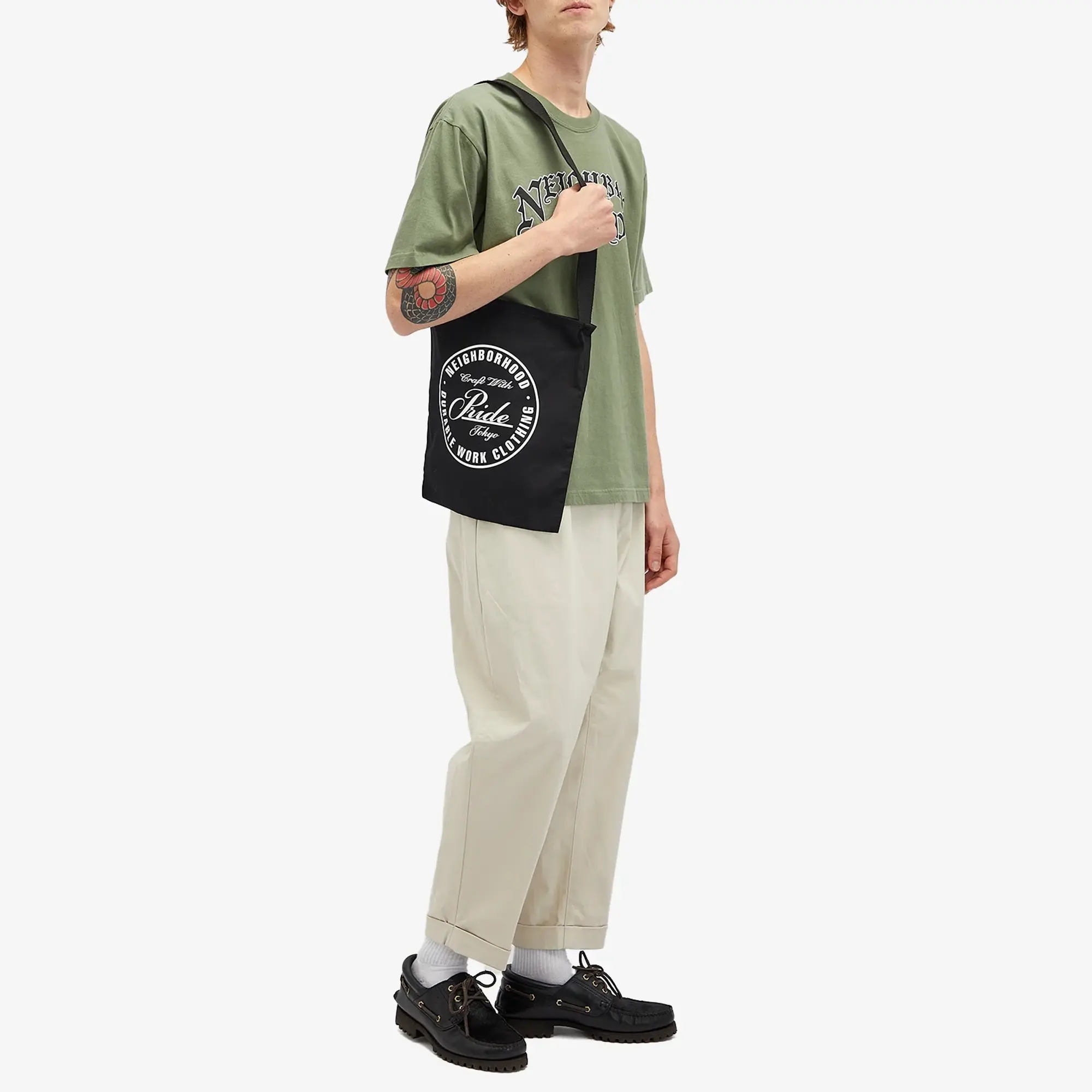 Neighborhood Men's Logo Shoulder Bag Black