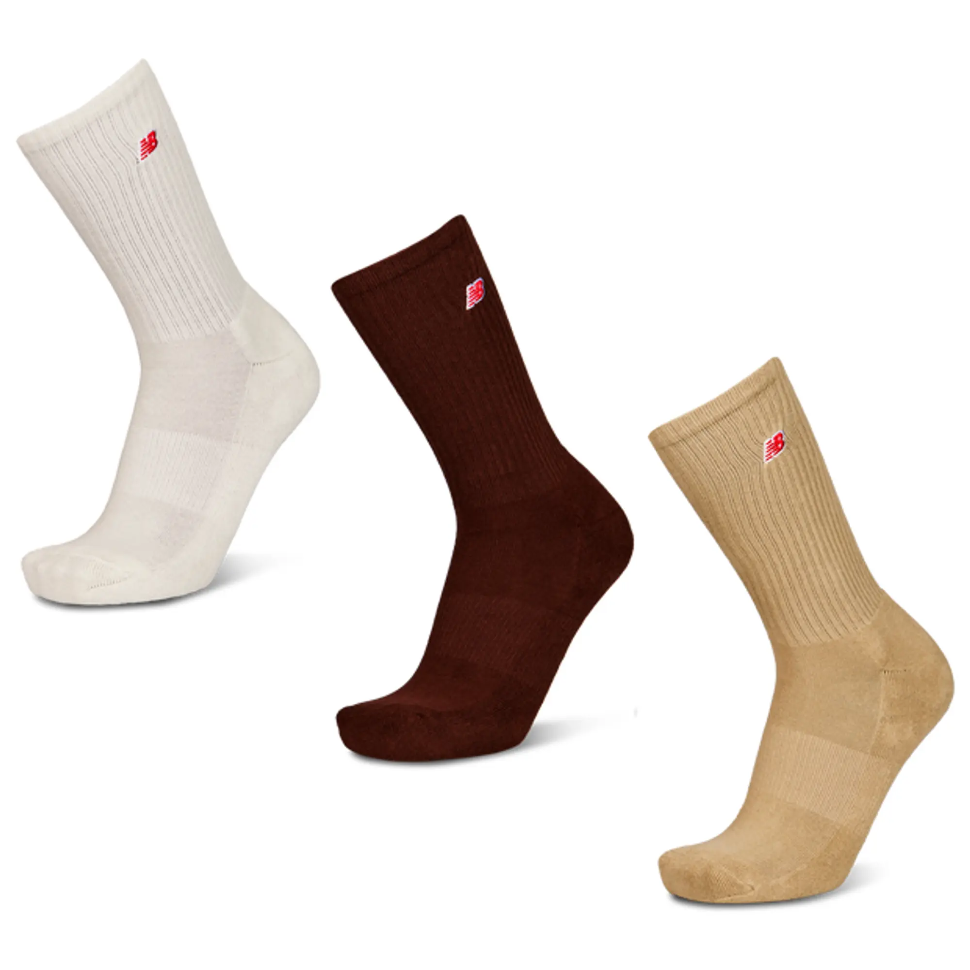 New Balance Crew 3 Pack Unisex Socks - Black