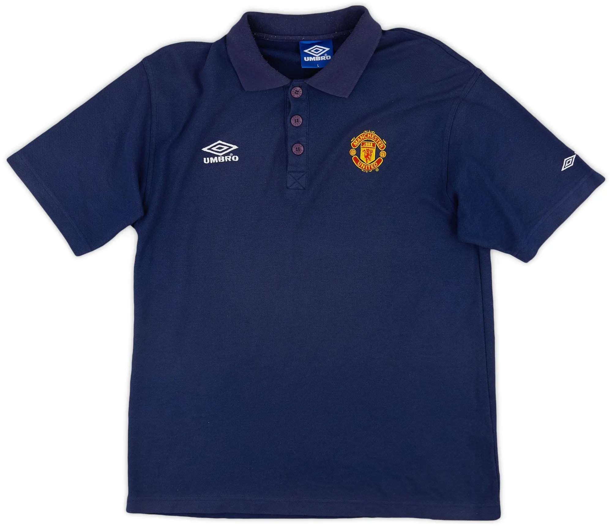 1998-99 Manchester United Umbro Polo Shirt - 6/10 - (L)