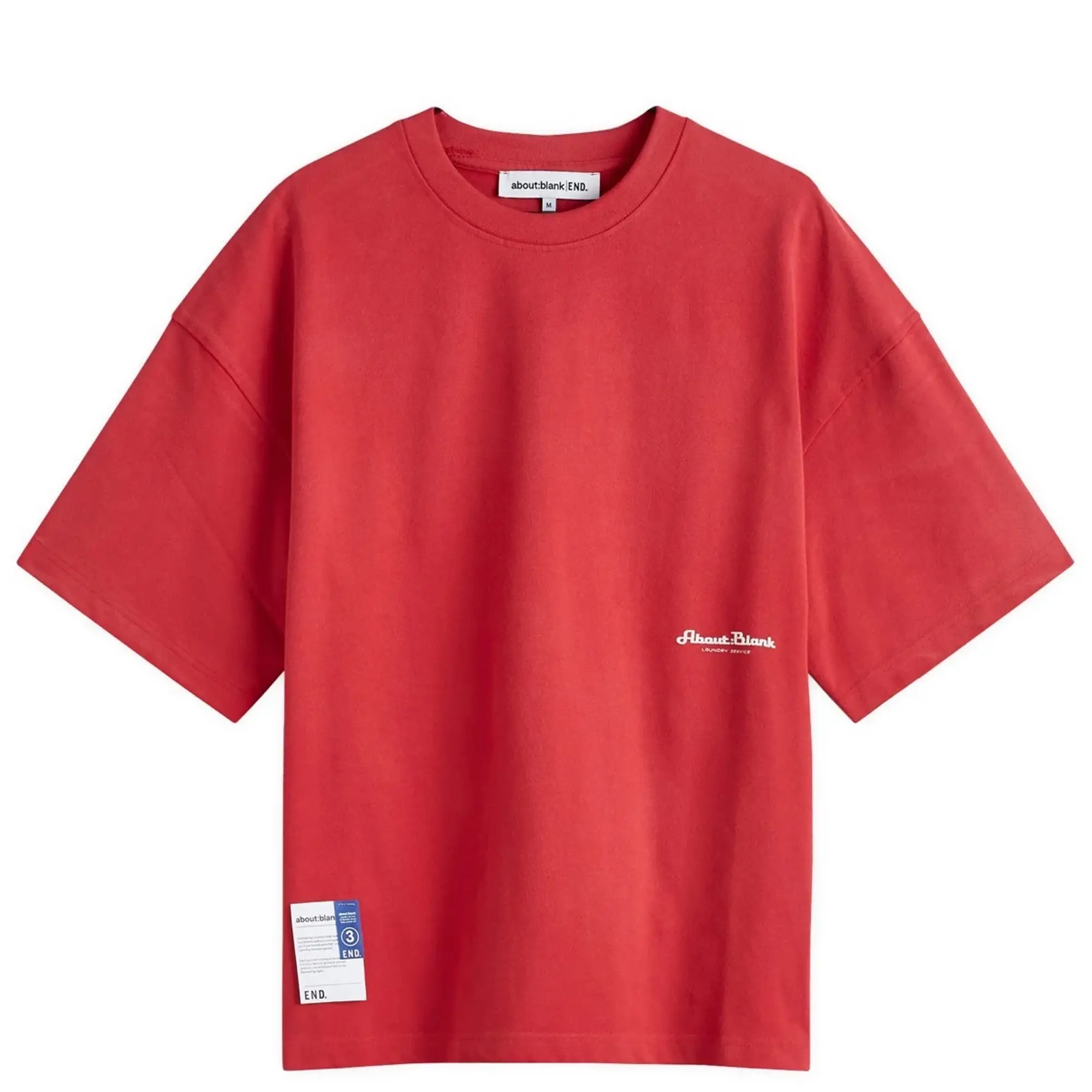 END. x About:Blank 'Laundromat' T-Shirt Sun Bleached Red