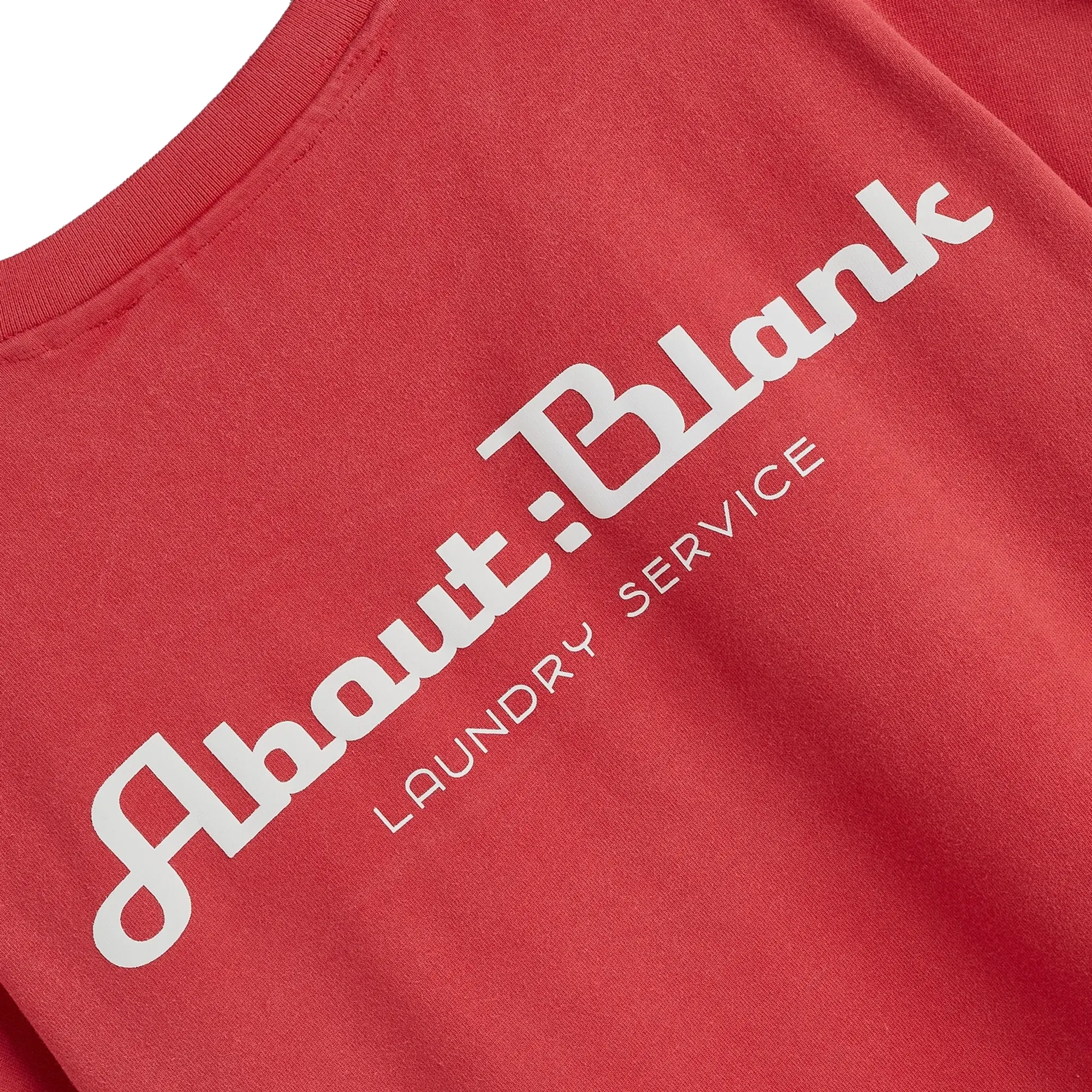END. x About:Blank 'Laundromat' T-Shirt Sun Bleached Red