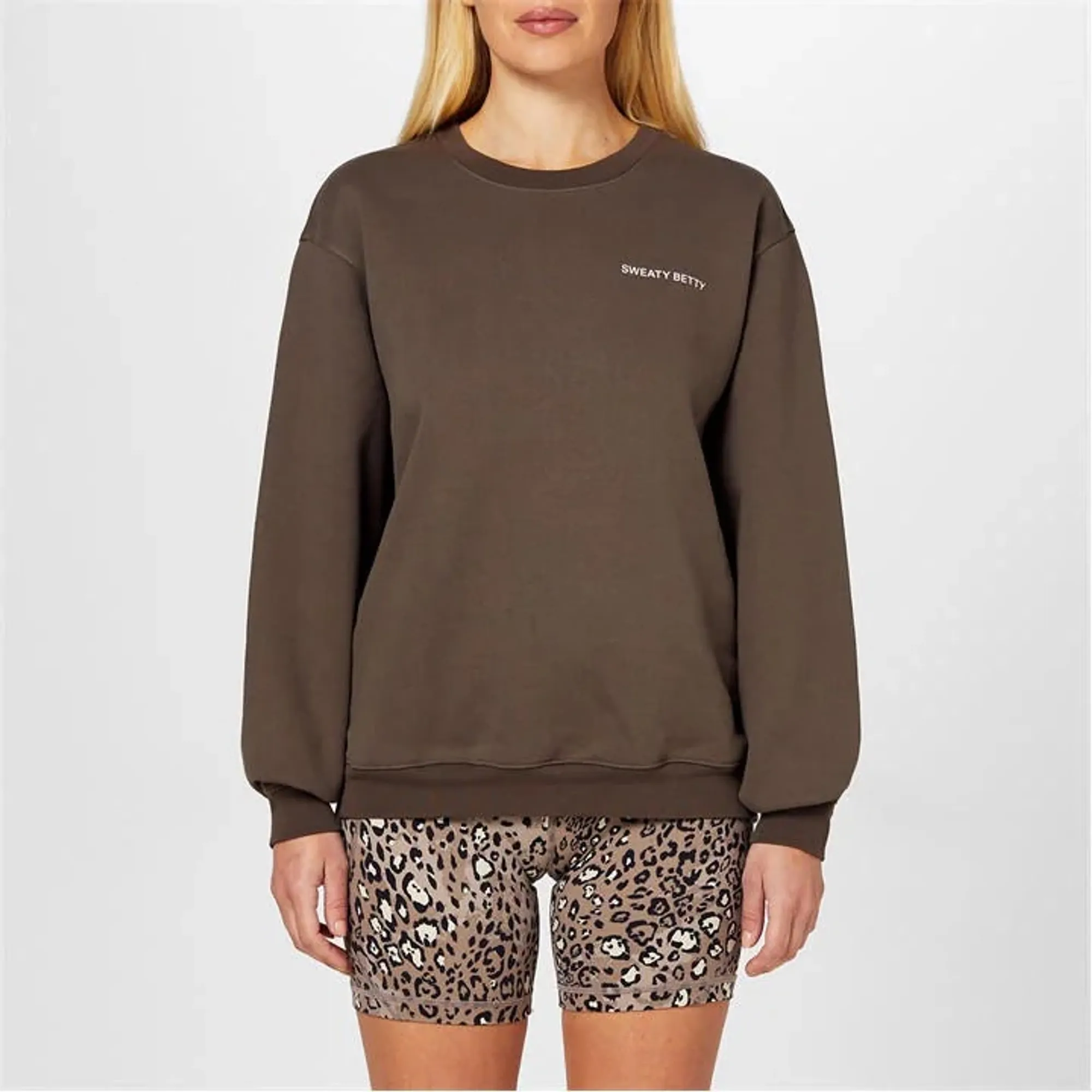 Nike Sweaty Betty Powerhouse Sweatshirt, Dark Timber Brown