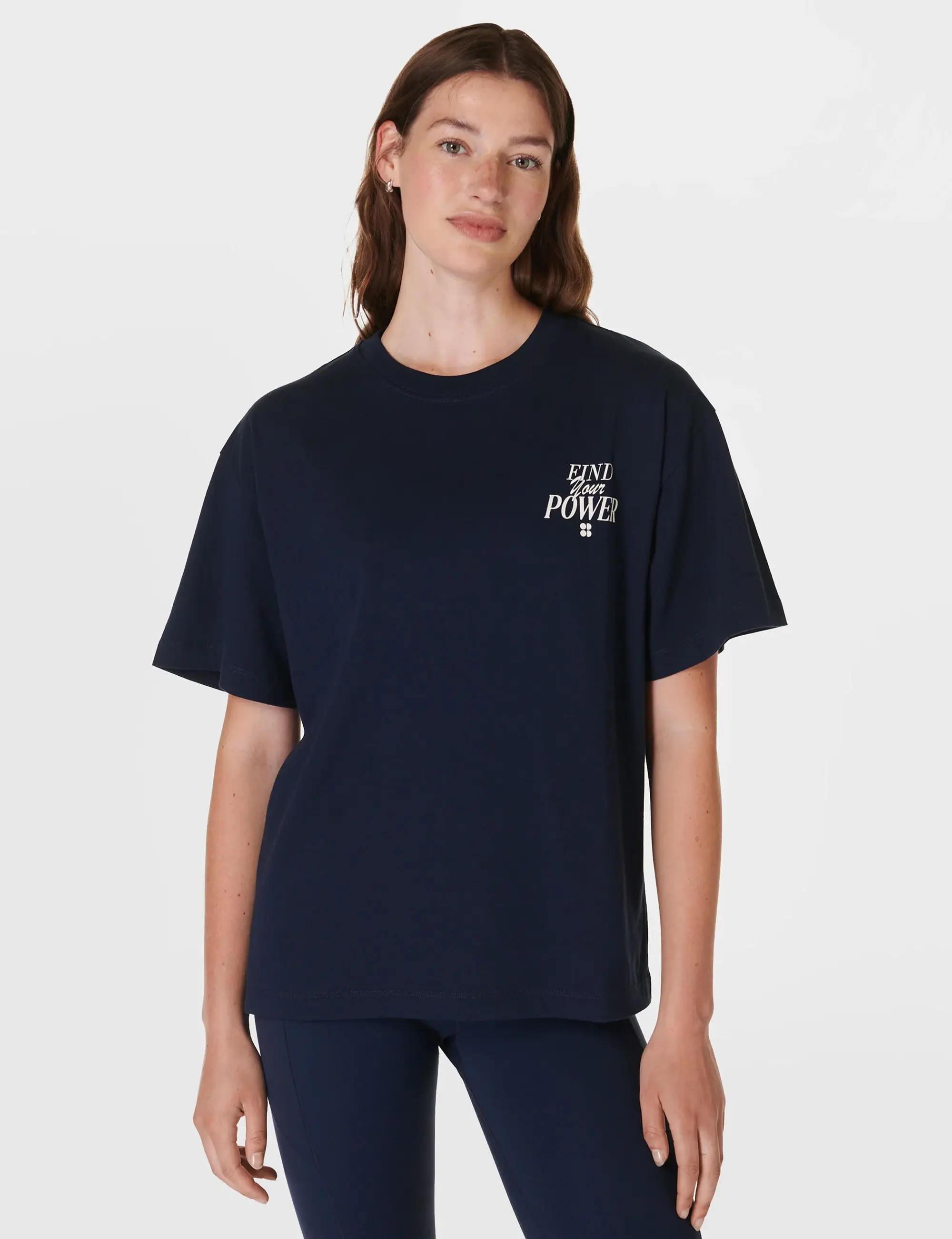 Nike Sweaty Betty Women's Find Your Power T-Shirt - Navy Blue - L - Size: Large