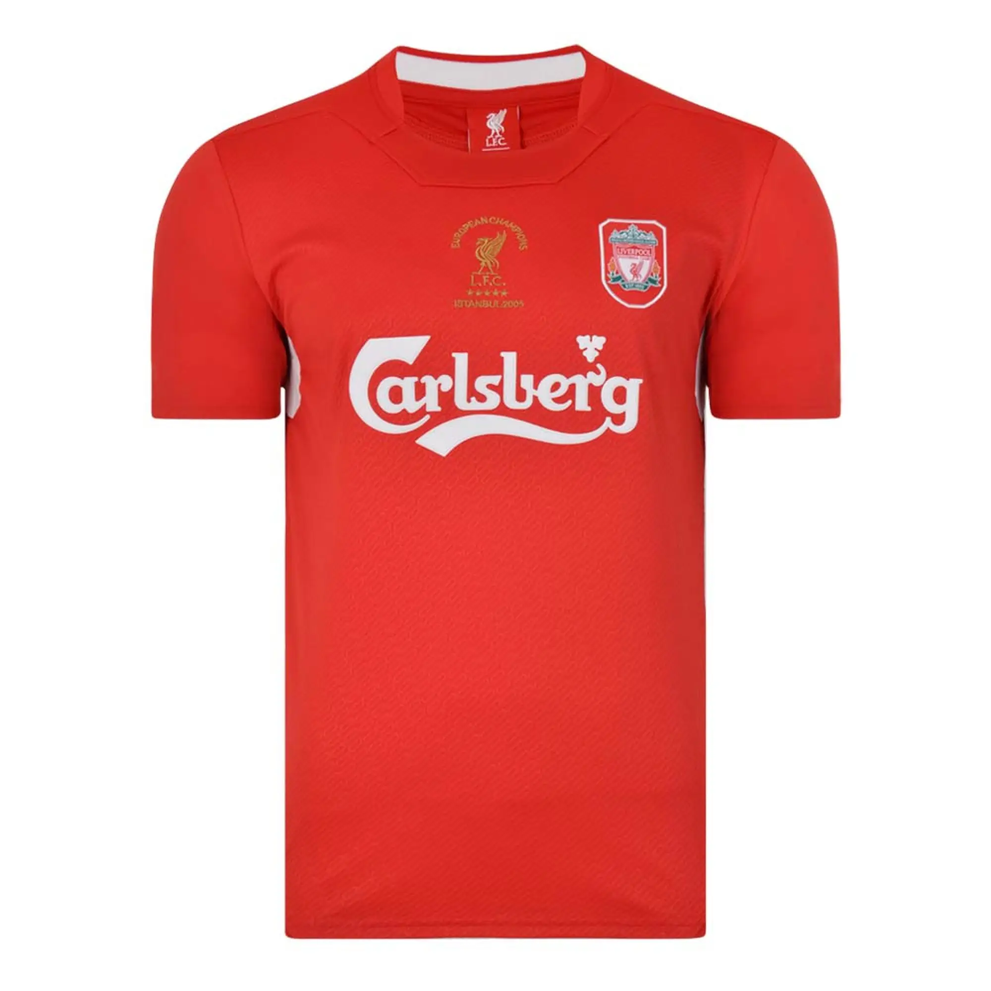 Score Draw Liverpool Mens SS Home Champions League Final Shirt 2005/06