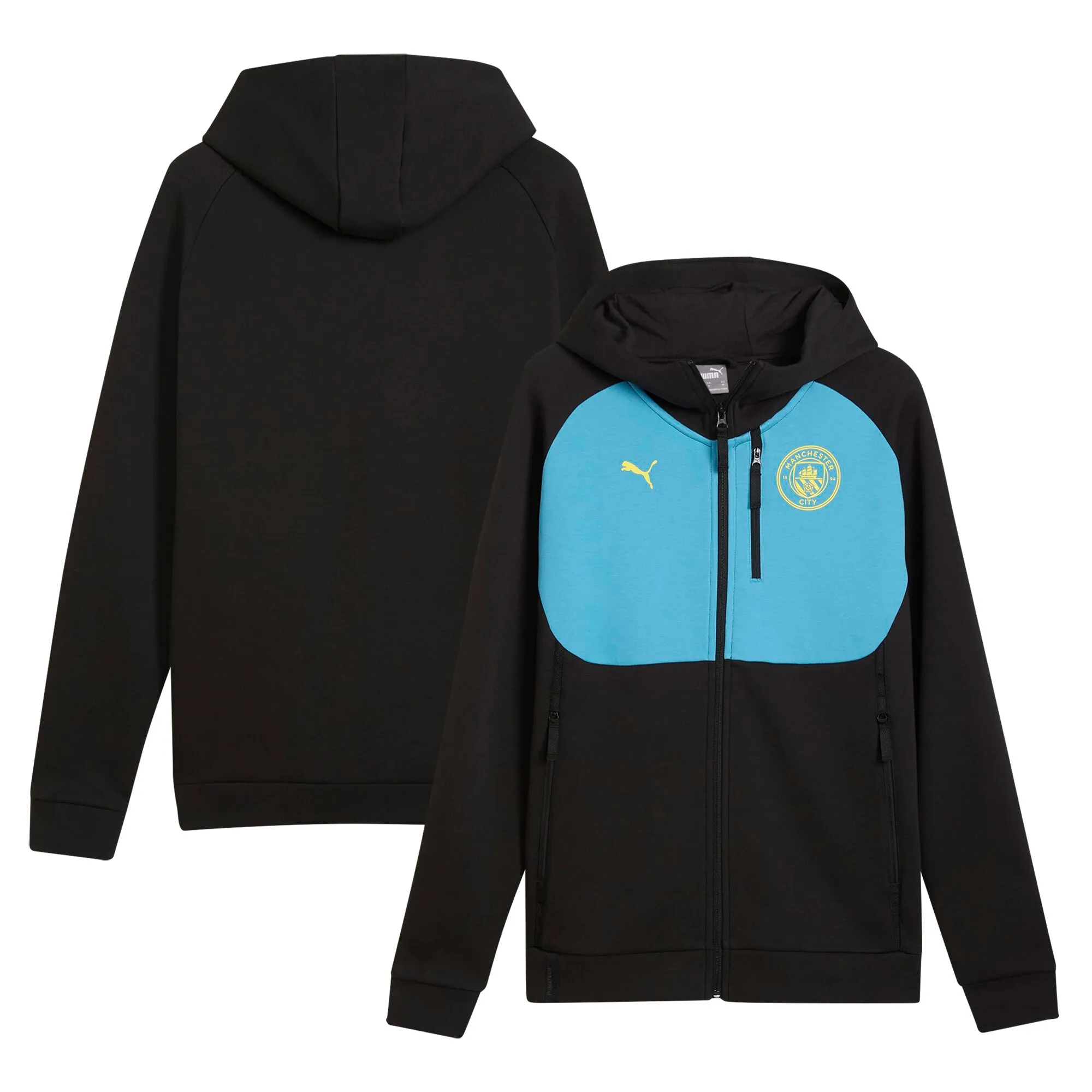 Man City Pumatech Full Zip Hoody (Black) 2024-2025 Men's Manchester City