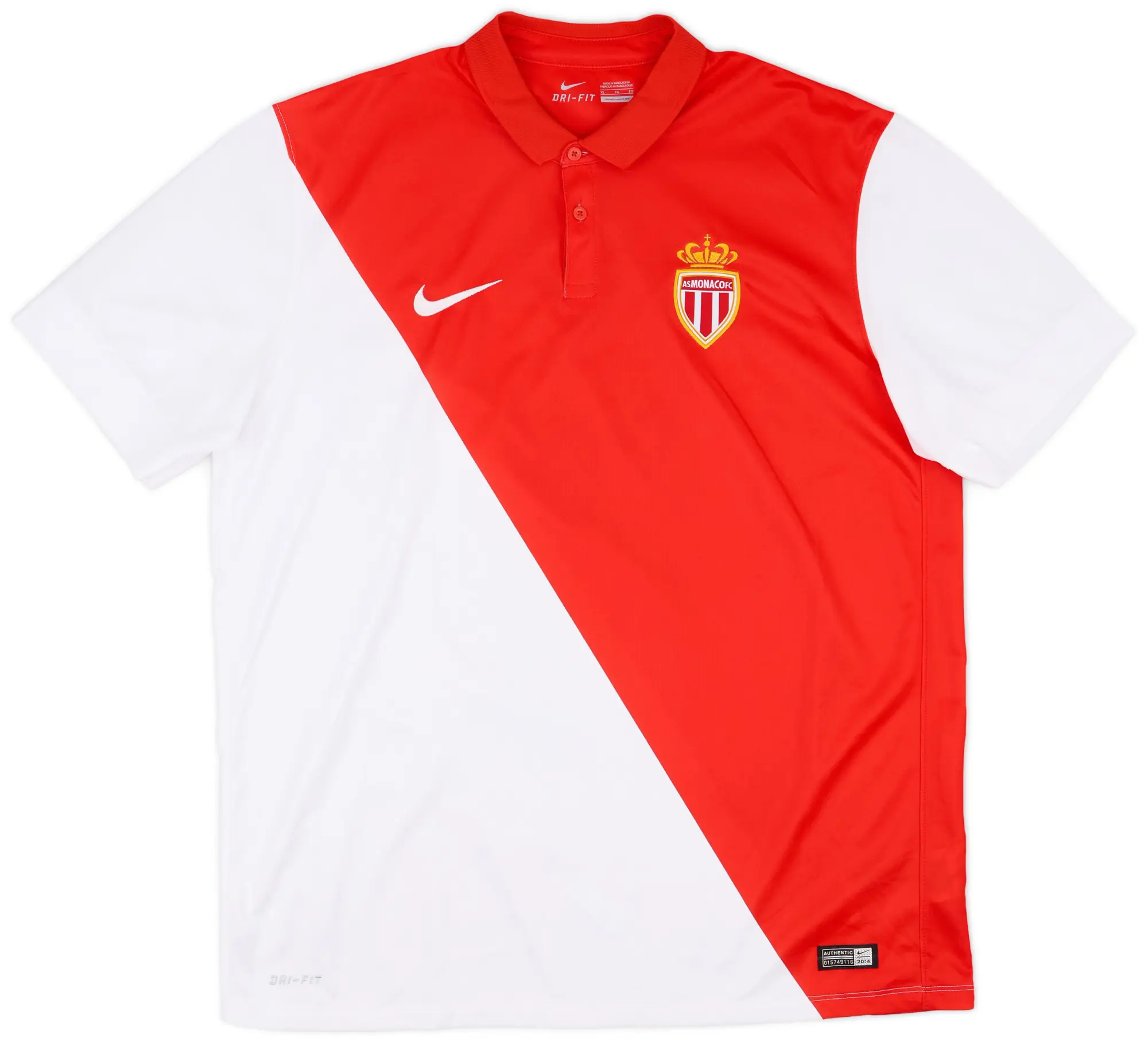 Nike 2014-15 Monaco Home Shirt Bernardo Silva #15 - 8/10 - (XL)