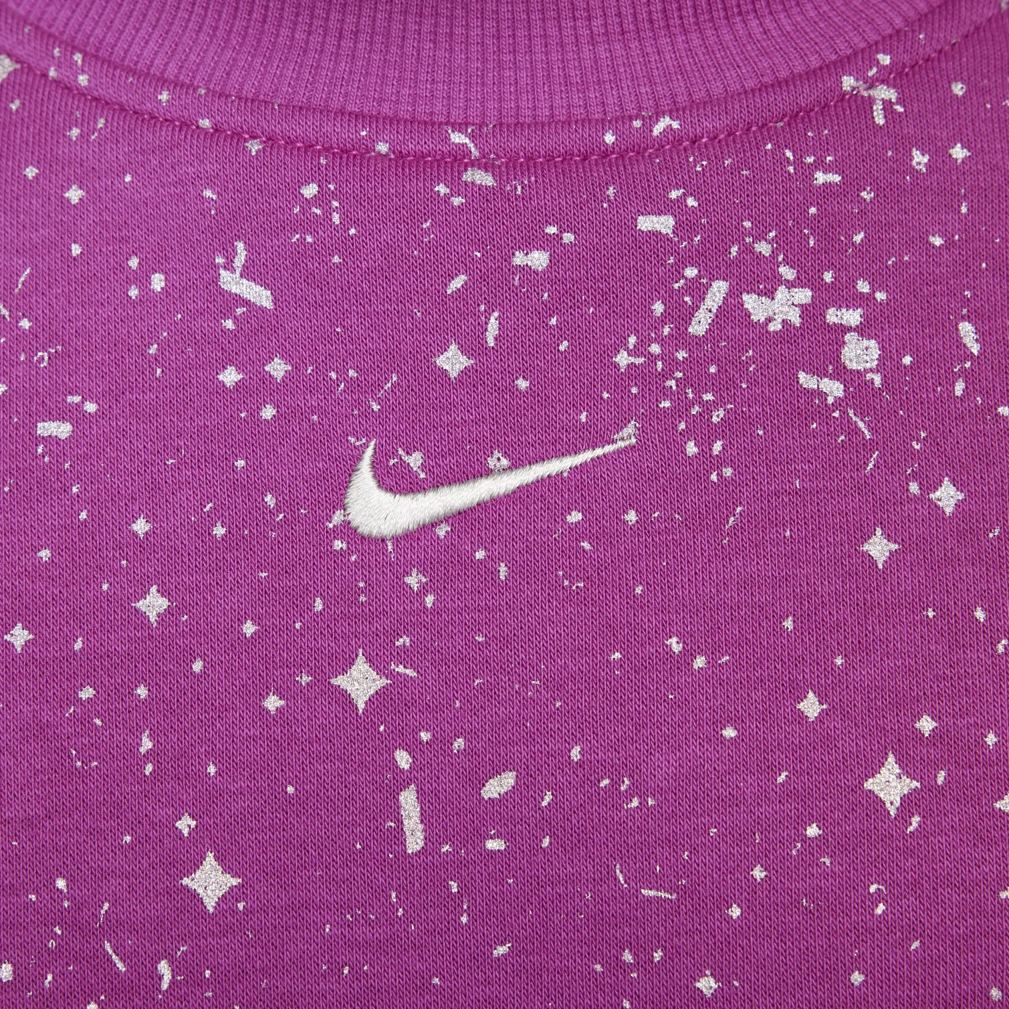 Nike Sportswear Club Fleece Older Kids' (Girls') Crew-Neck Sweatshirt - Purple - Cotton/Polyester