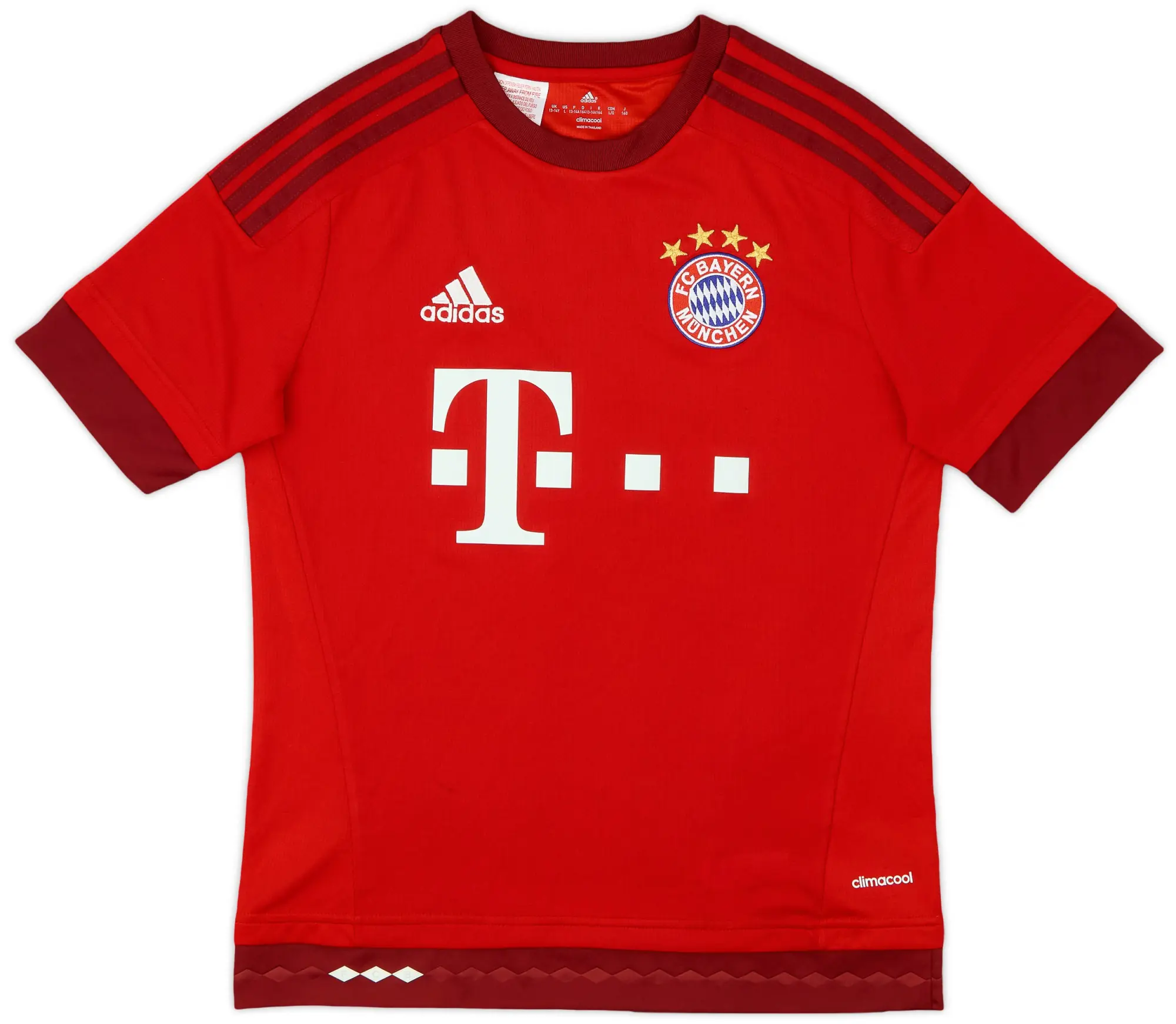 adidas 2015-16 Bayern Munich Home Shirt - 8/10 - (L.Boys)