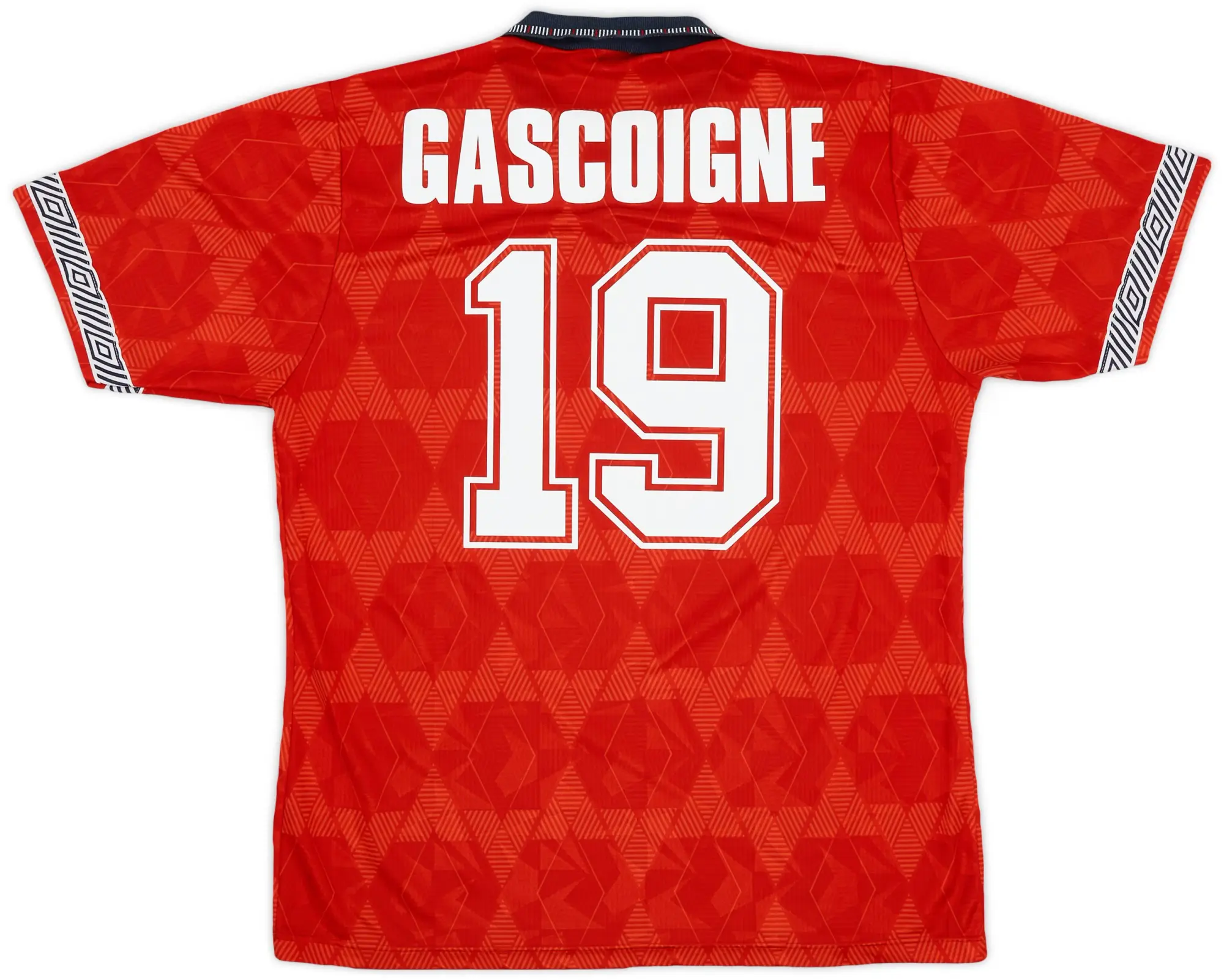 Umbro 1990-93 England Away Shirt Gascoigne #19 - 6/10 - (L)