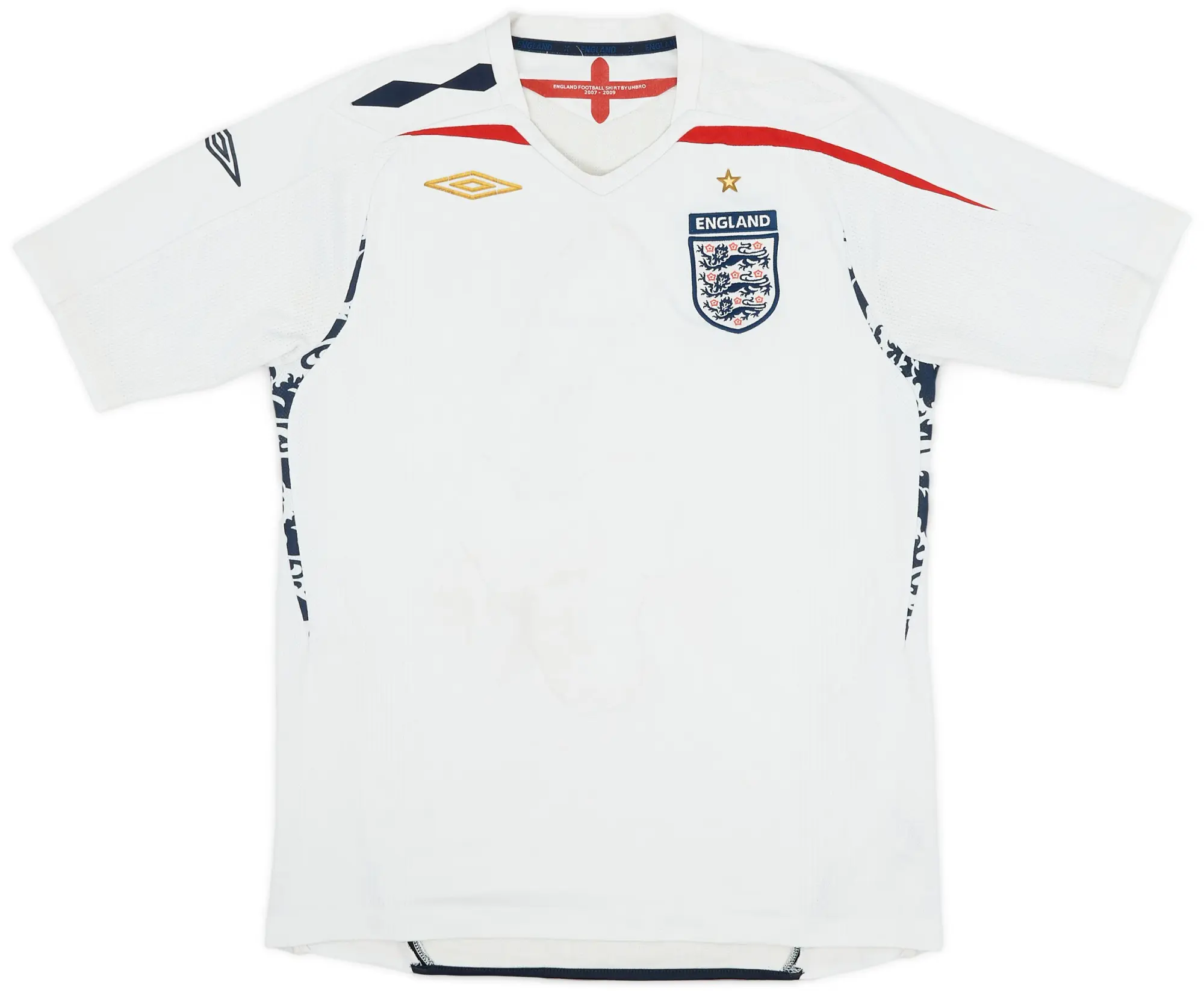 Umbro 2007-09 England Home Shirt - 4/10 - (S)