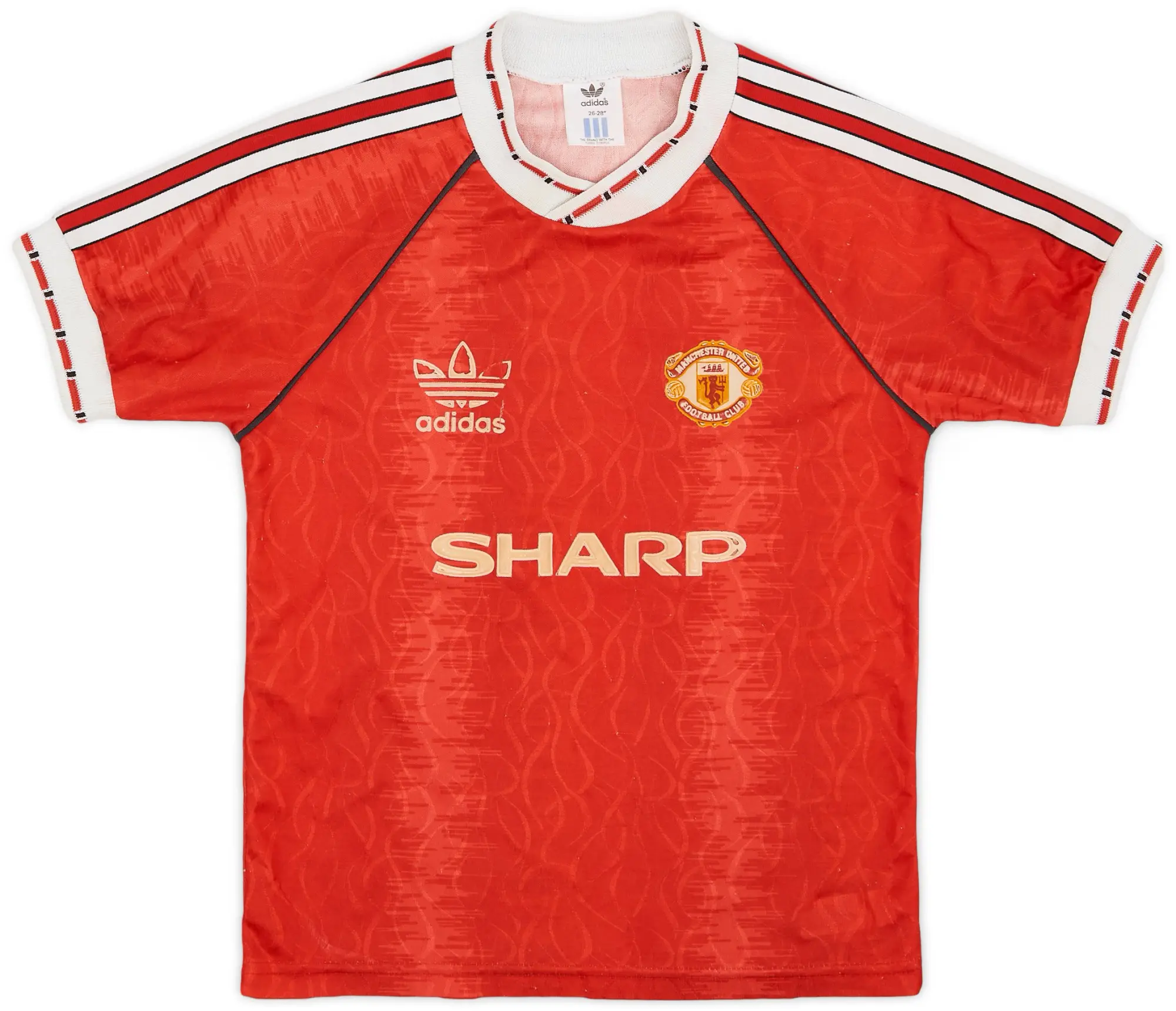 adidas 1990-92 Manchester United Home Shirt - 5/10 - (S.Boys)