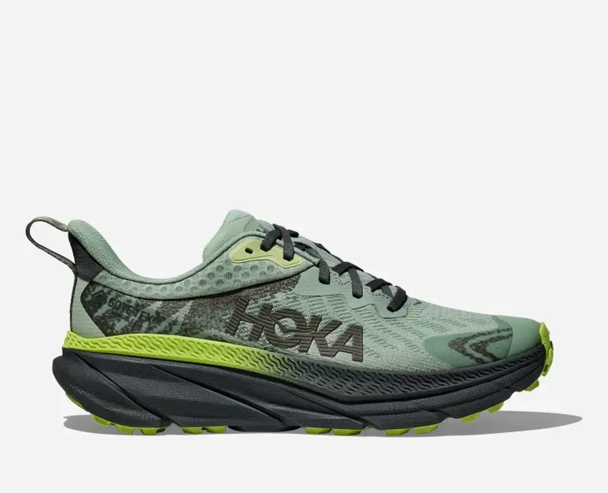 Hoka One One HOKA Men's Challenger 7 GORE-TEX Trail Shoes in Aloe Vera/Lettuce