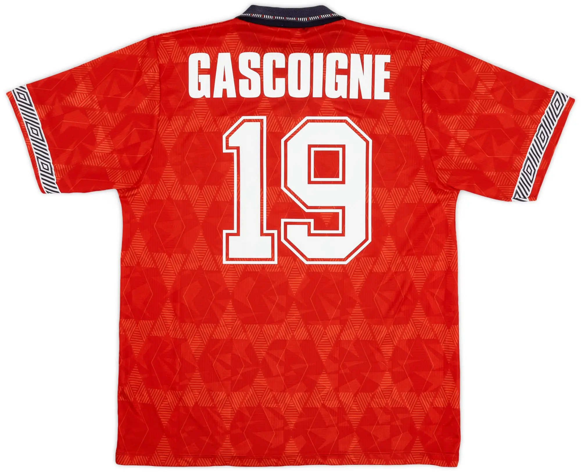 Umbro 1990-93 England Away Shirt Gascoigne #19 - 7/10 - (L)