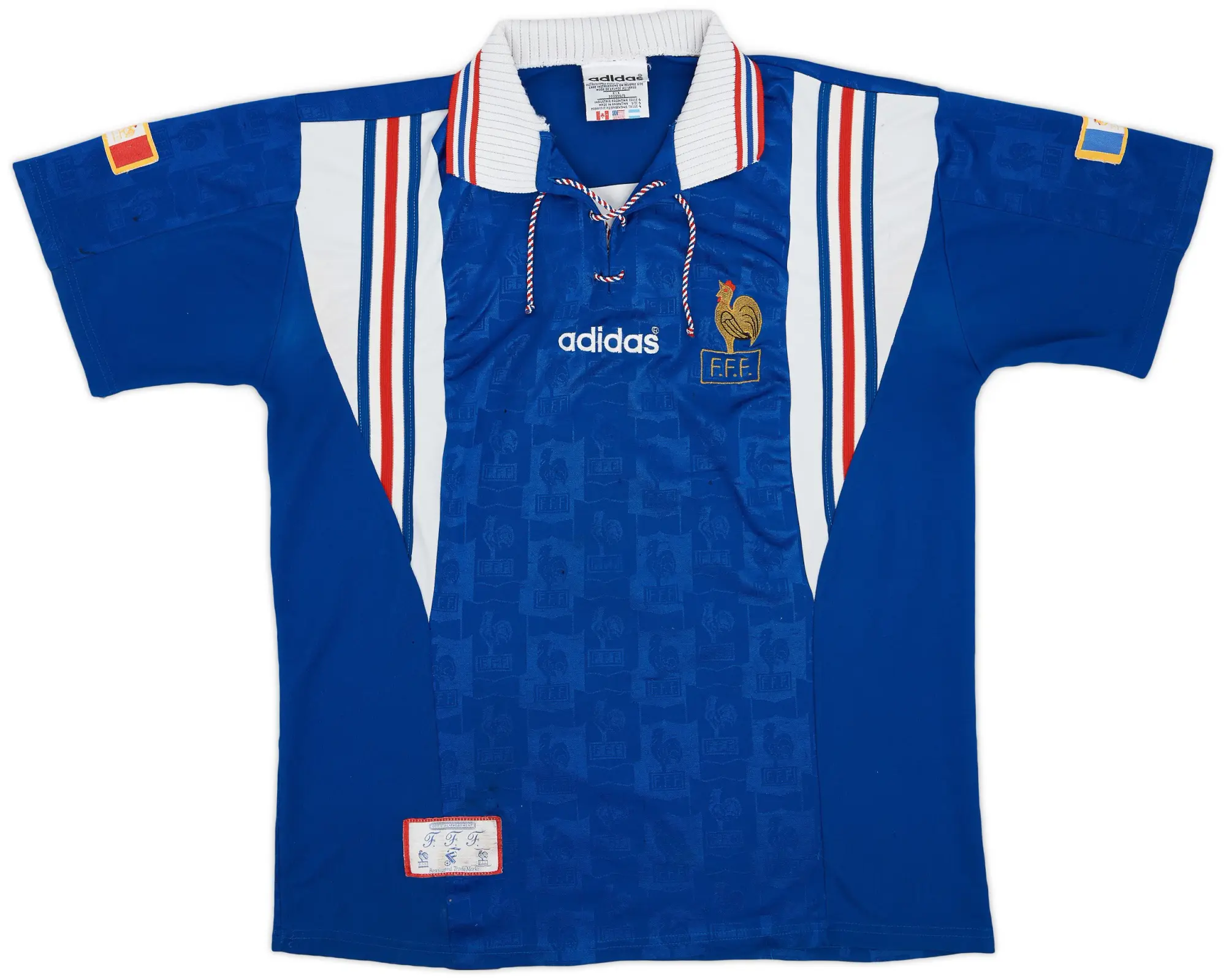 adidas 1996-98 France 'Made In Argentina' Home Shirt - 6/10 - (XL)