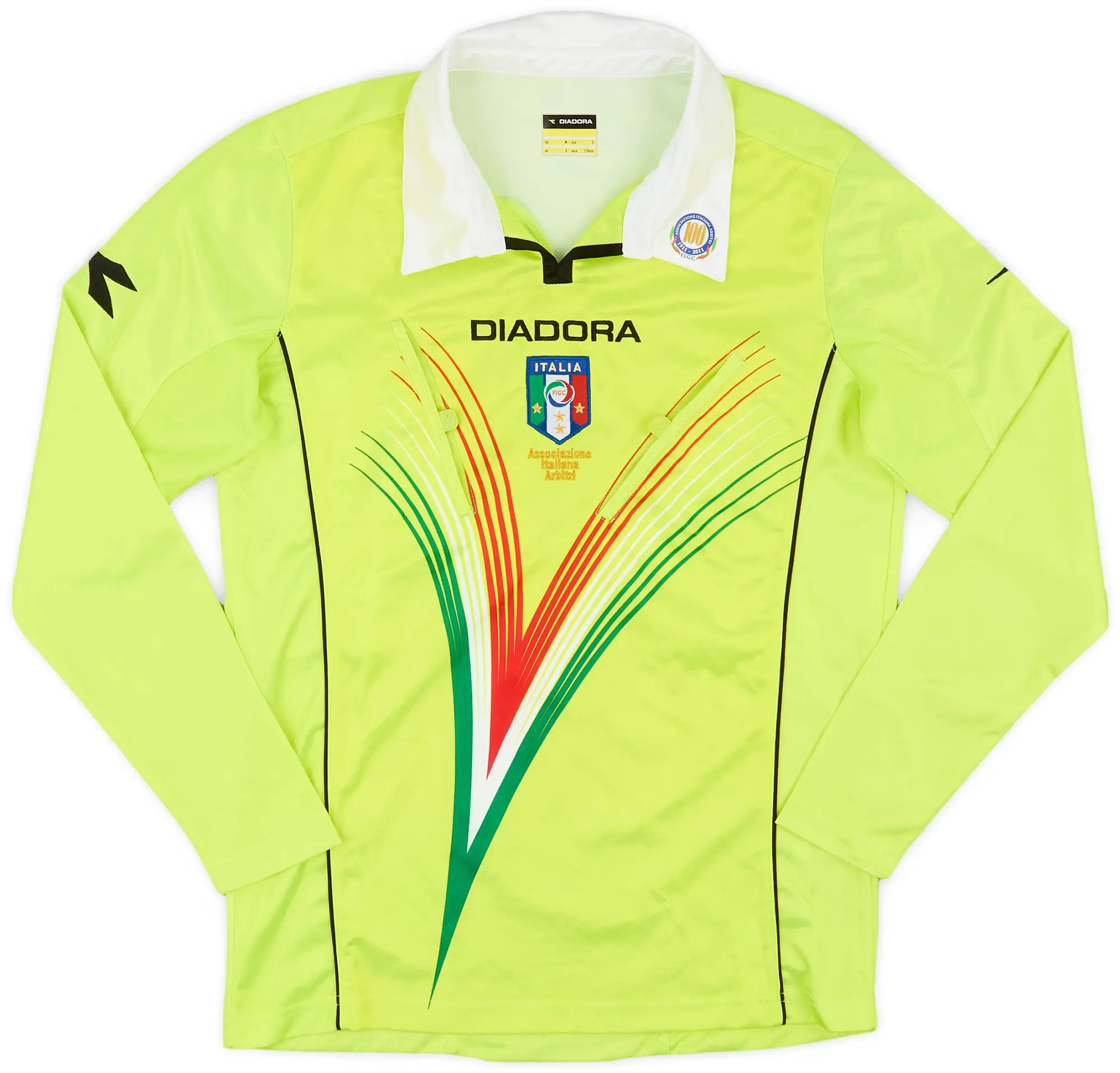 2011-12 Italy Diadora Centenary Referee L/S Shirt - 8/10 - (S)