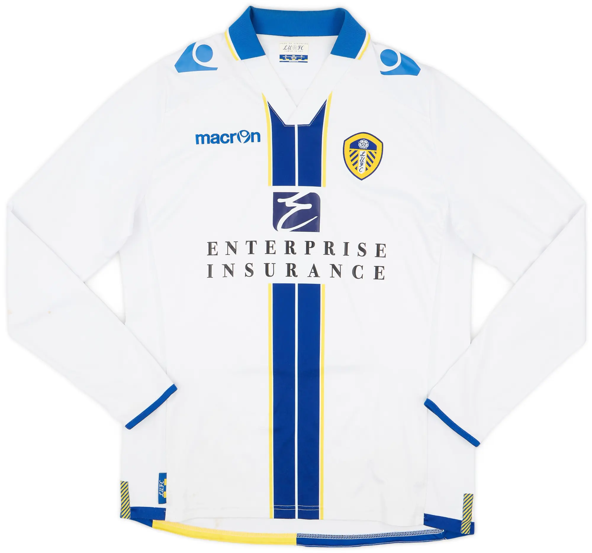 Macron 2013-14 Leeds United Home L/S Shirt - 8/10 - (XL)