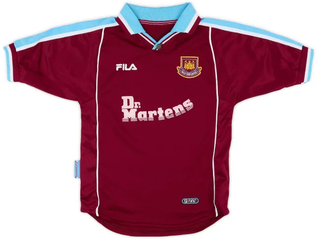 FILA サッカーシャツ XLウエストハム　ワインレッド West Ham United 1999 - 2001 home football shirt jersey Fila size