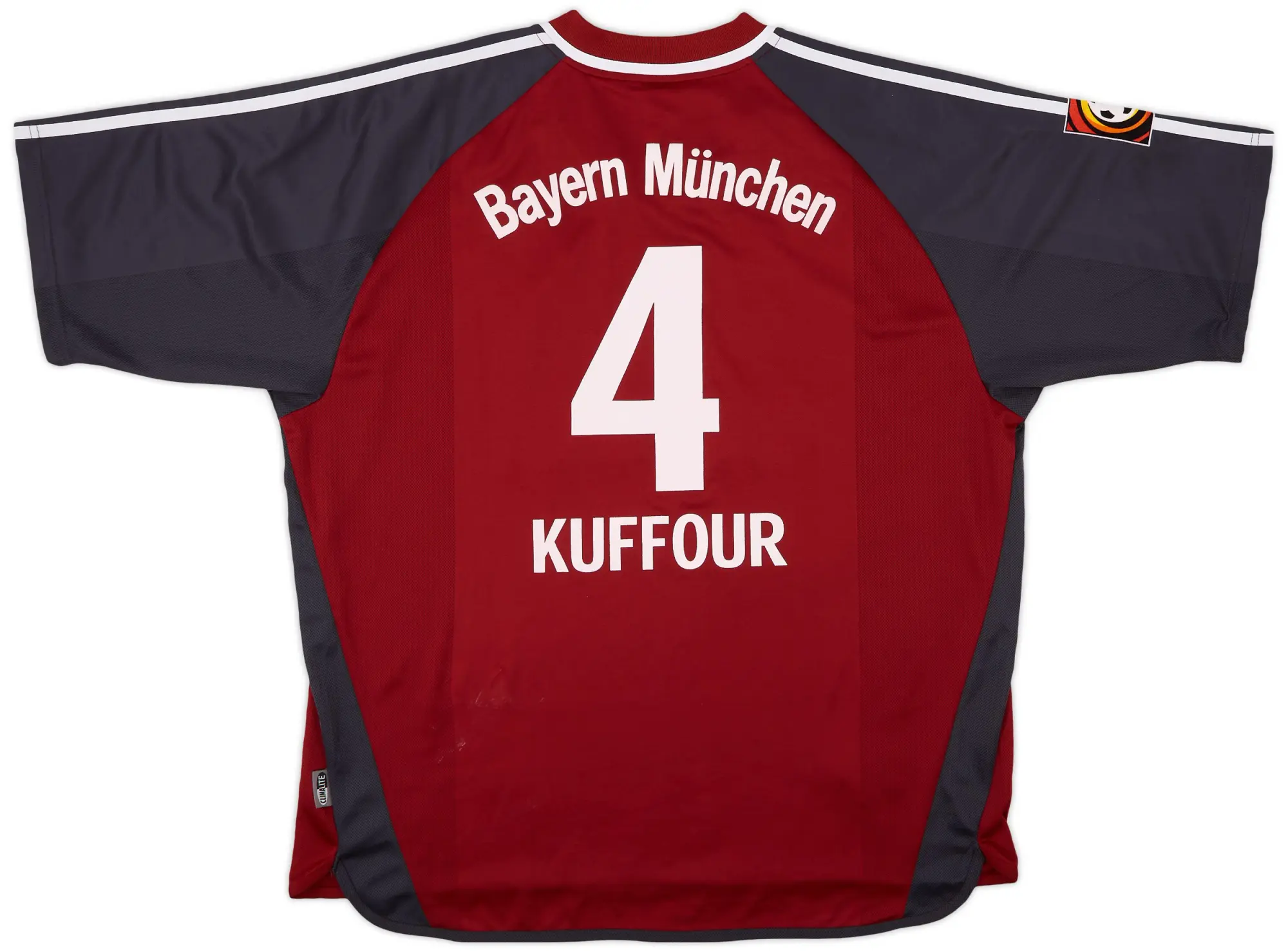 adidas 2001-02 Bayern Munich Home Shirt Kuffour #4 - 8/10 - (XXL)