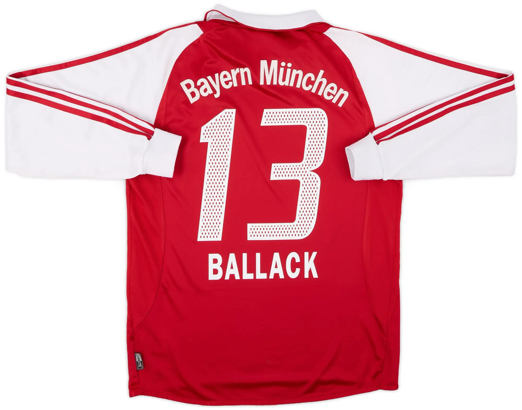 adidas 2003-04 Bayern Munich Home L/S Shirt Ballack #13 - 6/10 - (M)