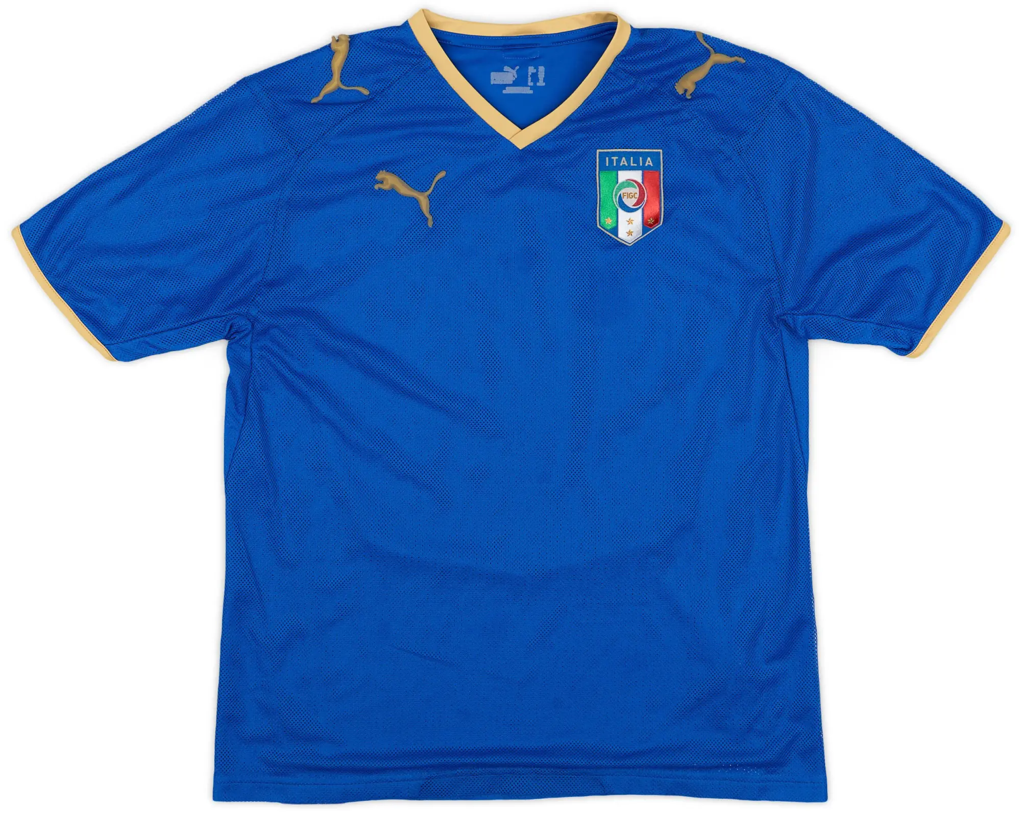 Puma 2007-08 Italy Home Shirt - 5/10 - (XL.Boys)