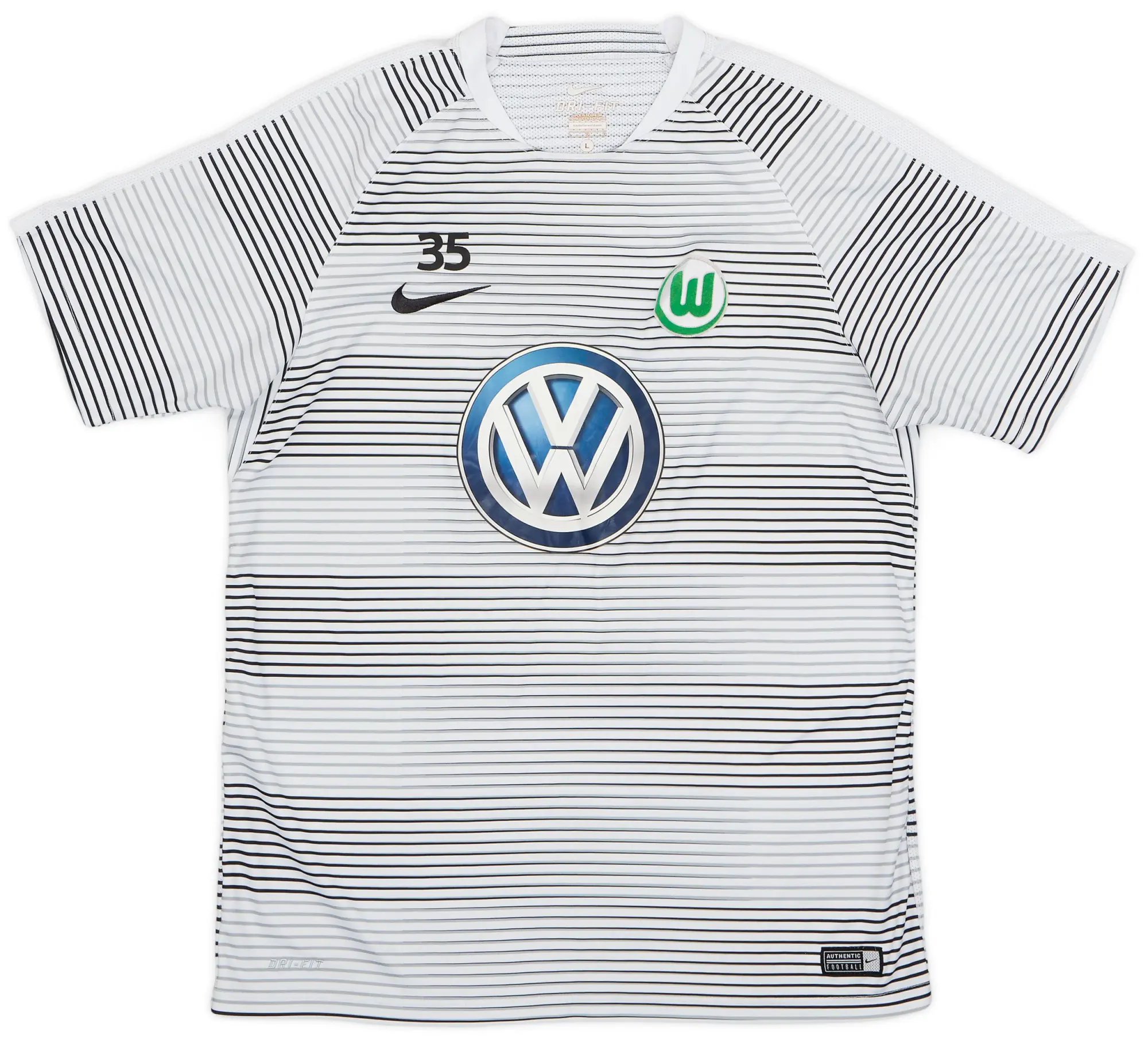 2016-17 Wolfsburg Player Issue Nike Training Shirt #35 - 7/10 - (L)