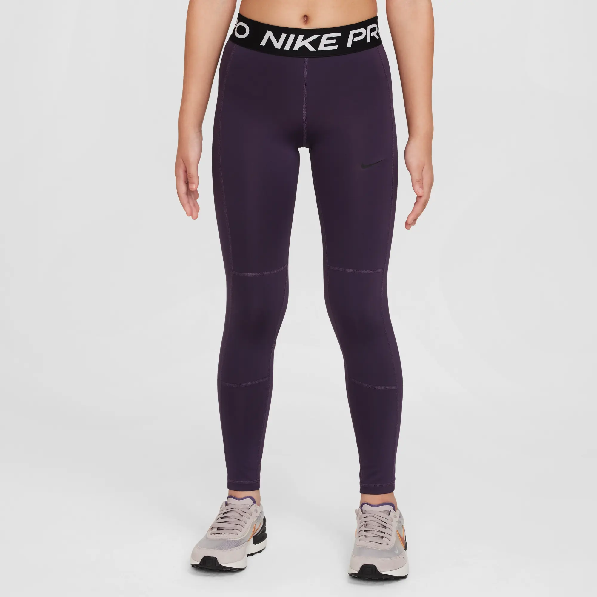 Nike Pro Leak Protection: Period Girls' Dri-FIT Leggings - Purple - Polyester/Elastane