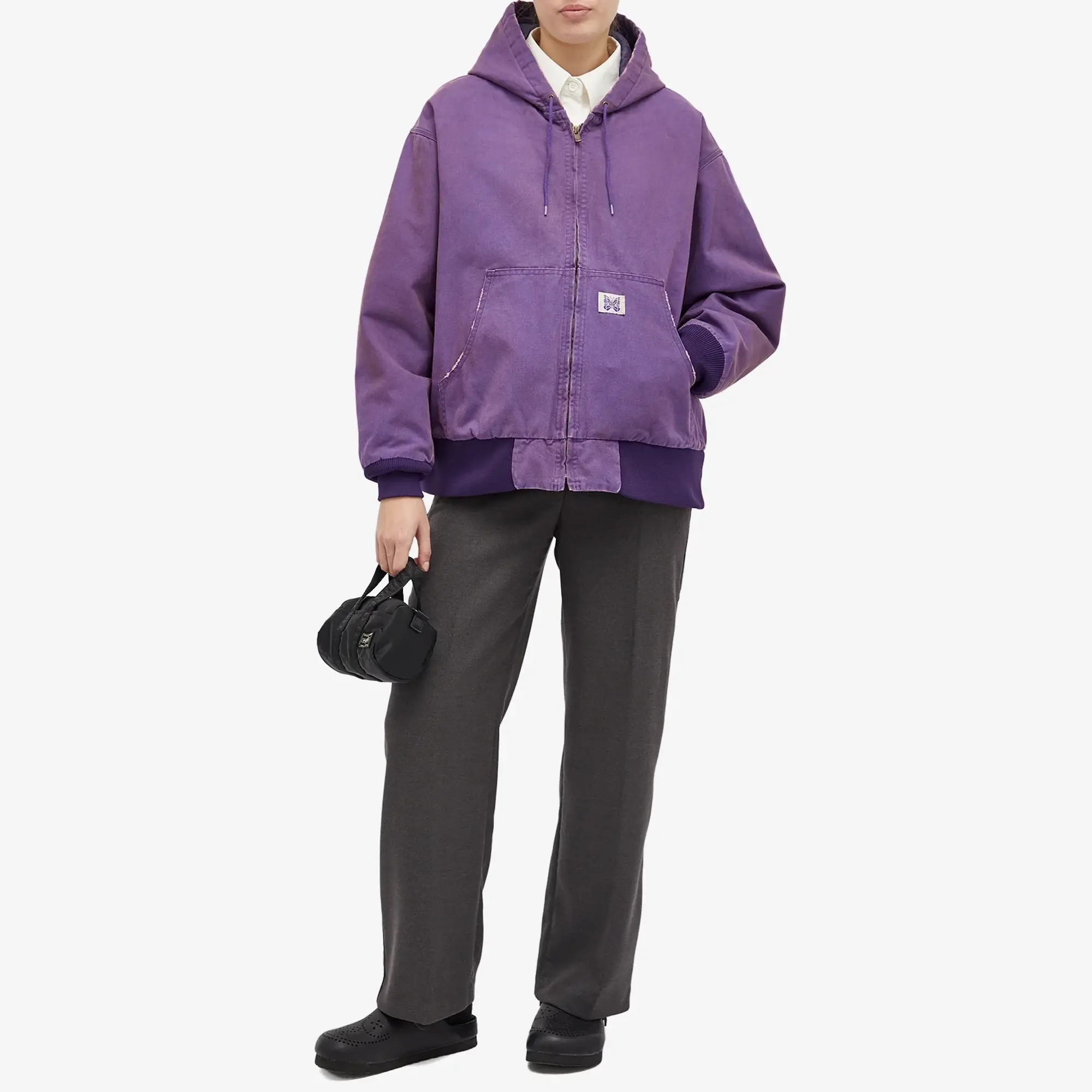 Needles Women's Zipped Work Oxford Jacket Purple