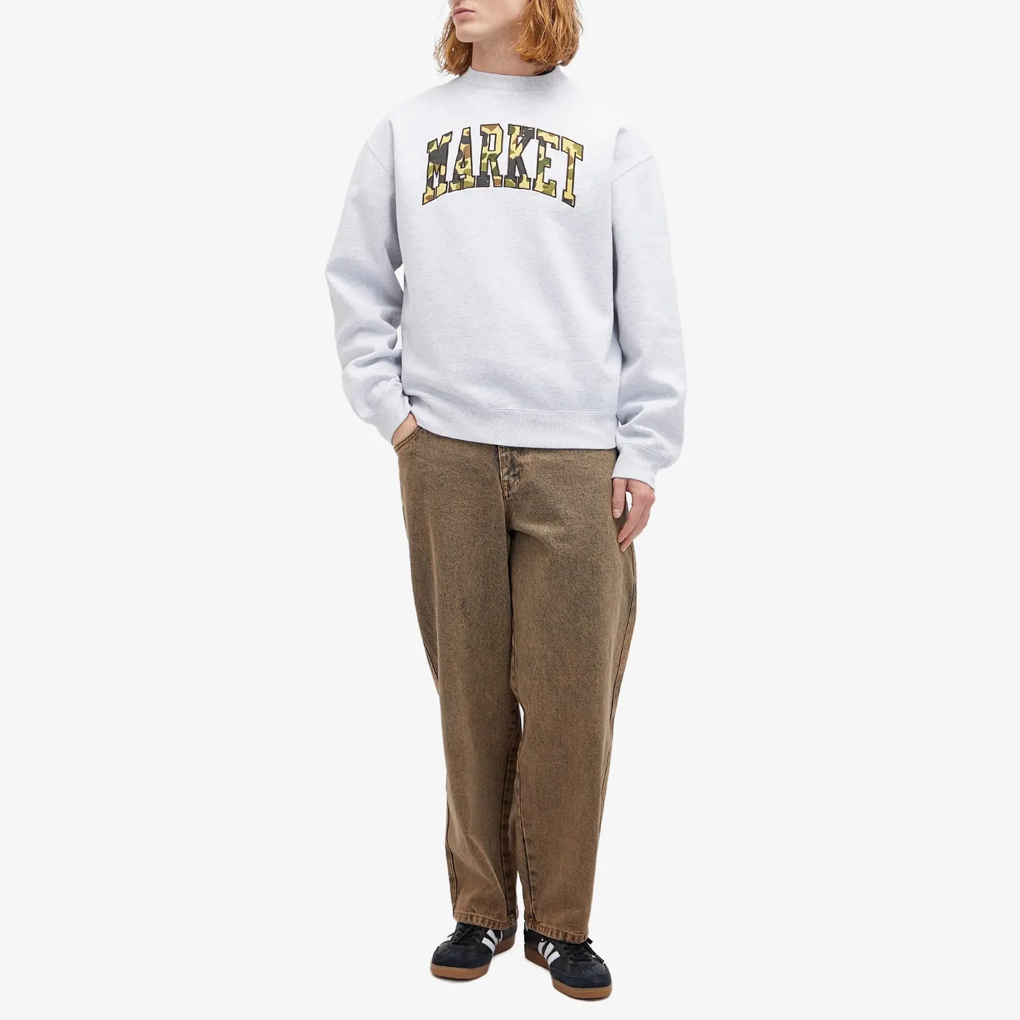 Market Men's Duck Camo Arc Crew Sweatshirt Ash