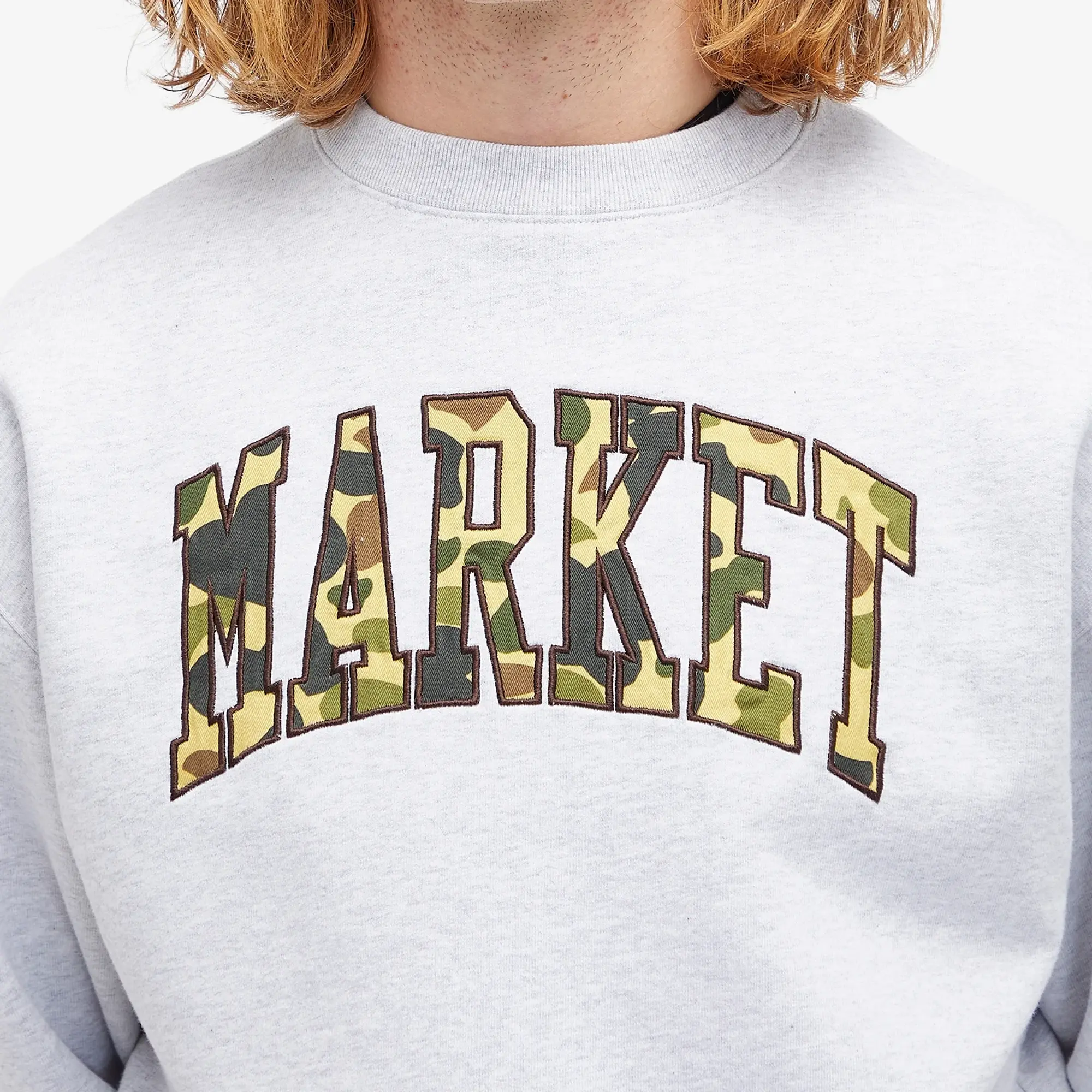 Market Men's Duck Camo Arc Crew Sweatshirt Ash