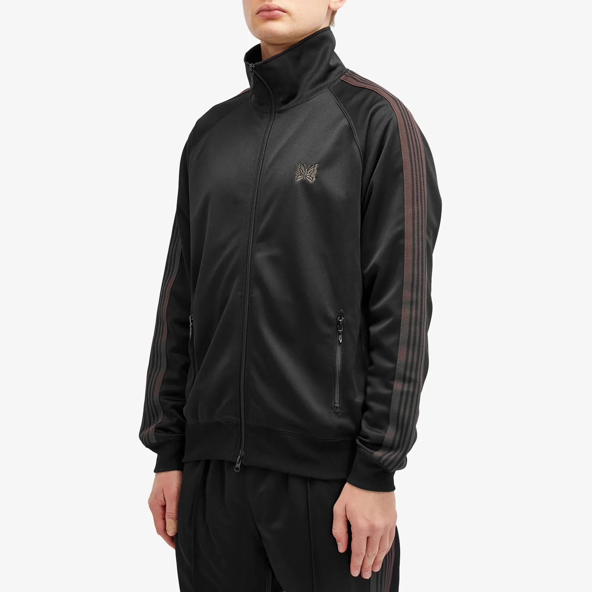 Needles Poly Smooth Track Jacket Black | PU271-C | FOOTY.COM
