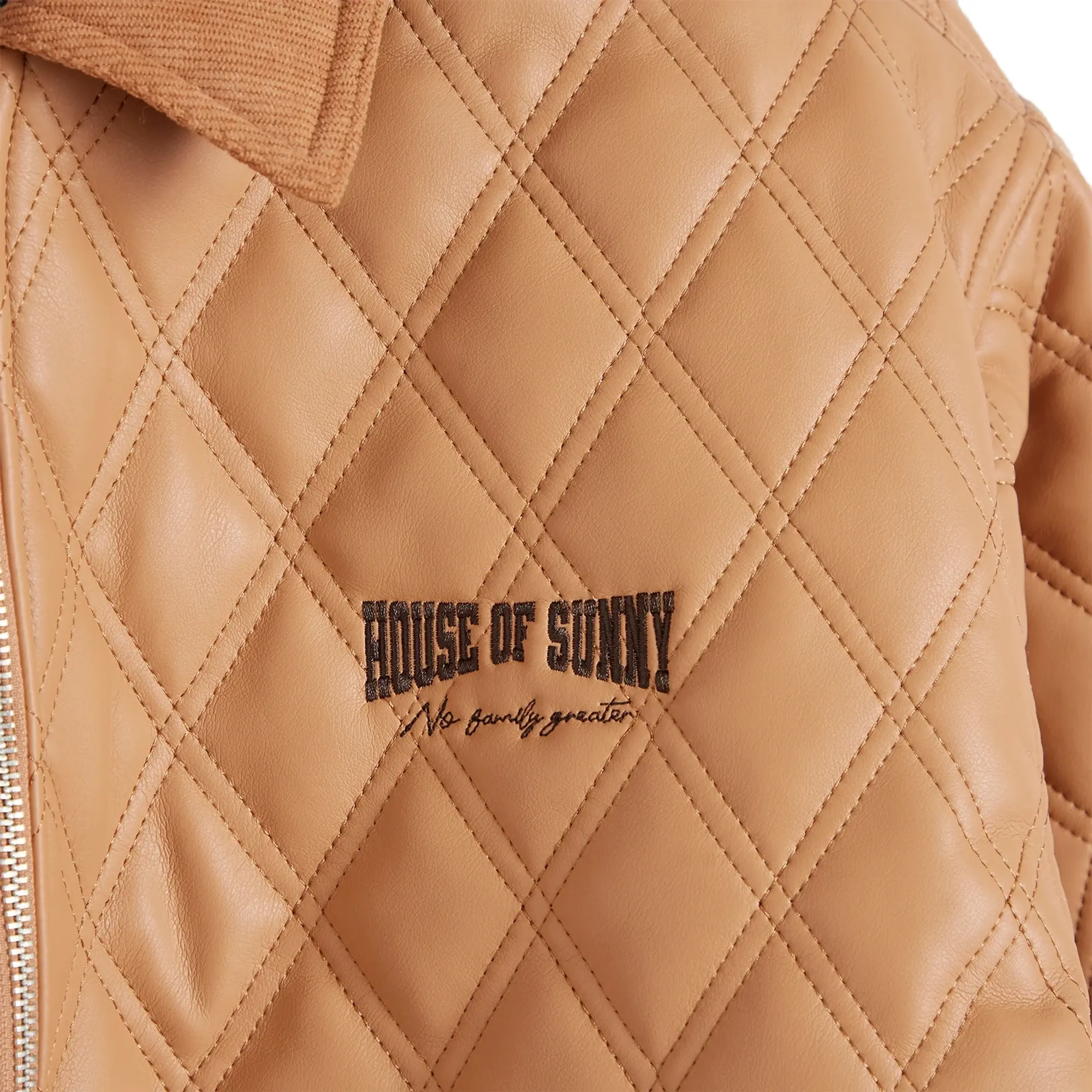 House Of Sunny Women's Midcentury Quilt Bomber Neutral