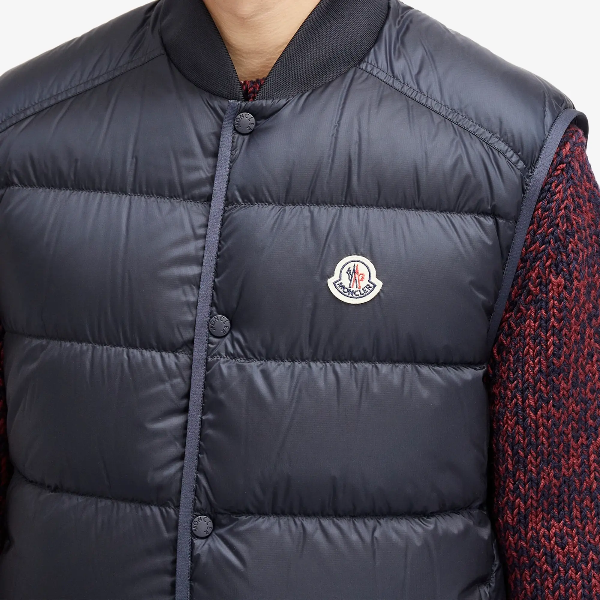 Moncler Men's Serot Knit Down Gilet Navy