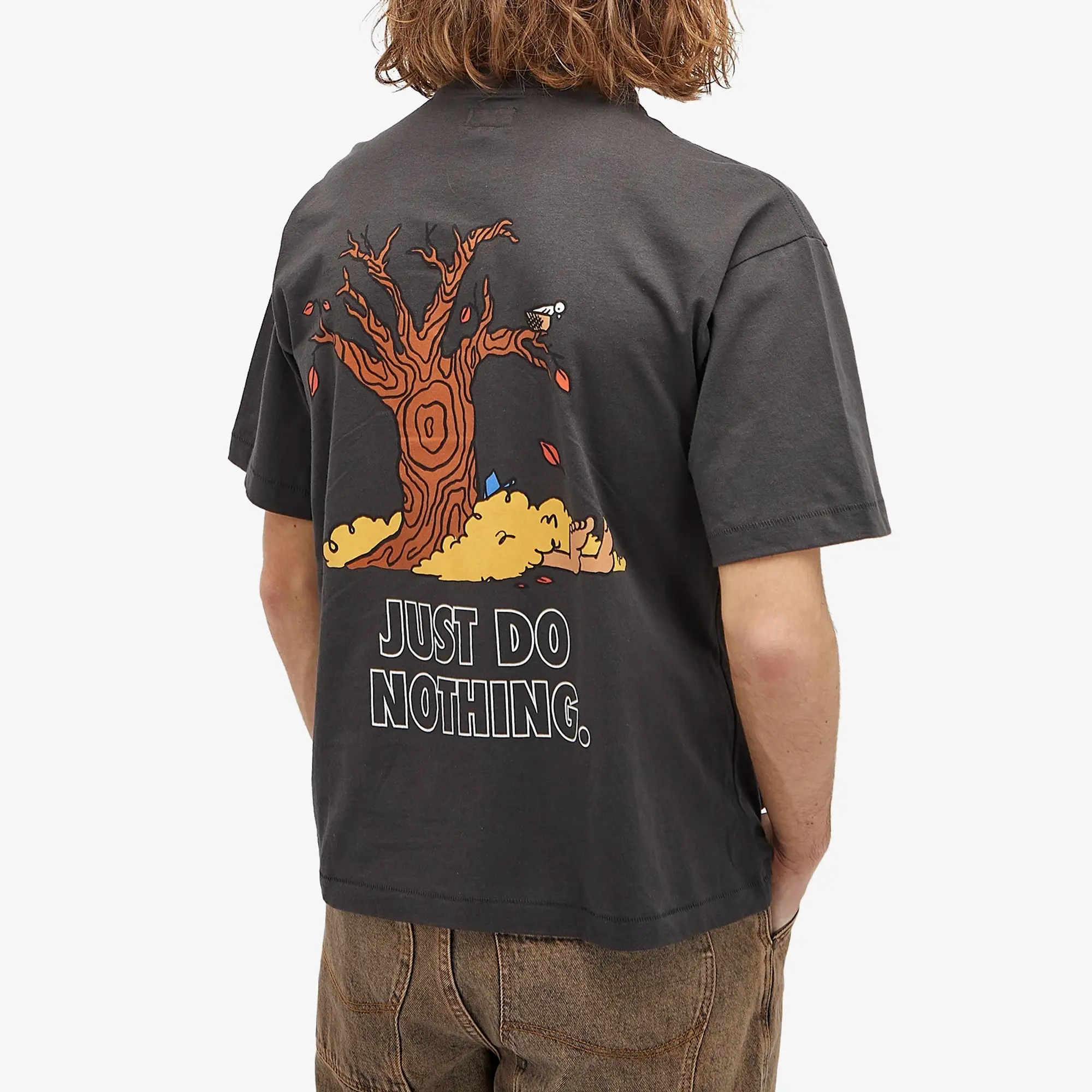 Market Men's Just Do Nothing Fall T-Shirt Washed-Black