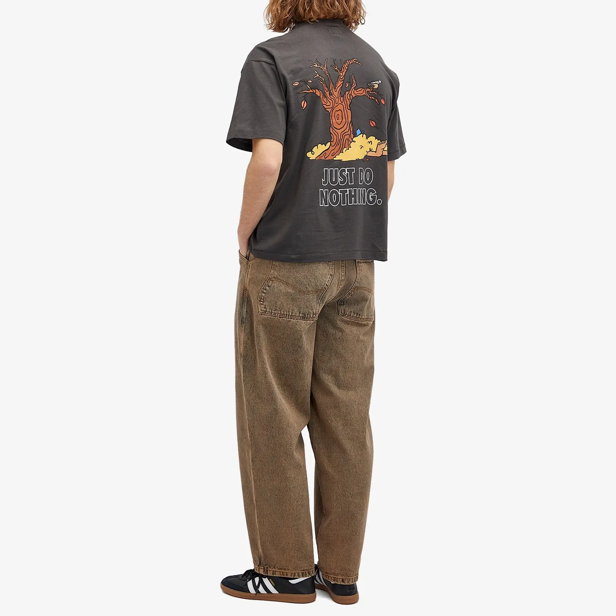 Market Men's Just Do Nothing Fall T-Shirt Washed-Black
