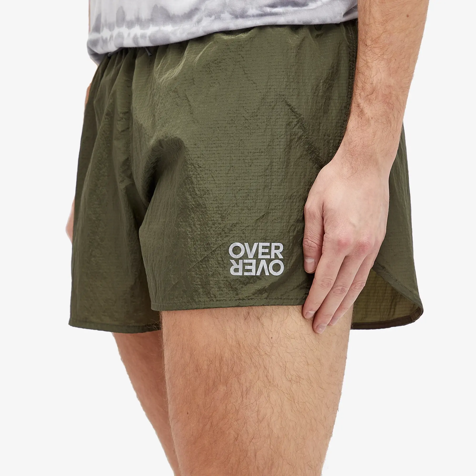 Over Over Men's 4 Track Short Olive Rip