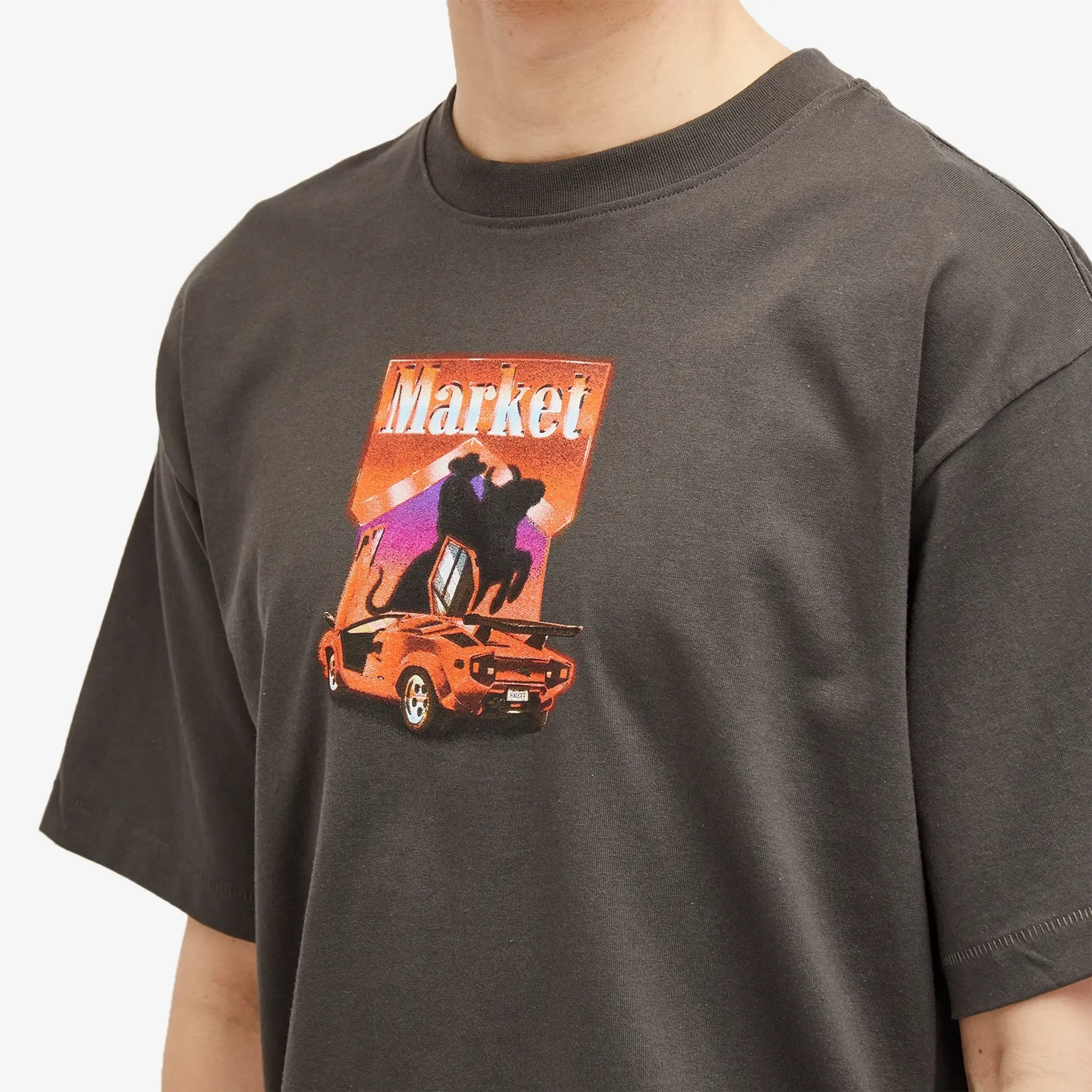 Market Men's Bullrider T-Shirt Washed-Black
