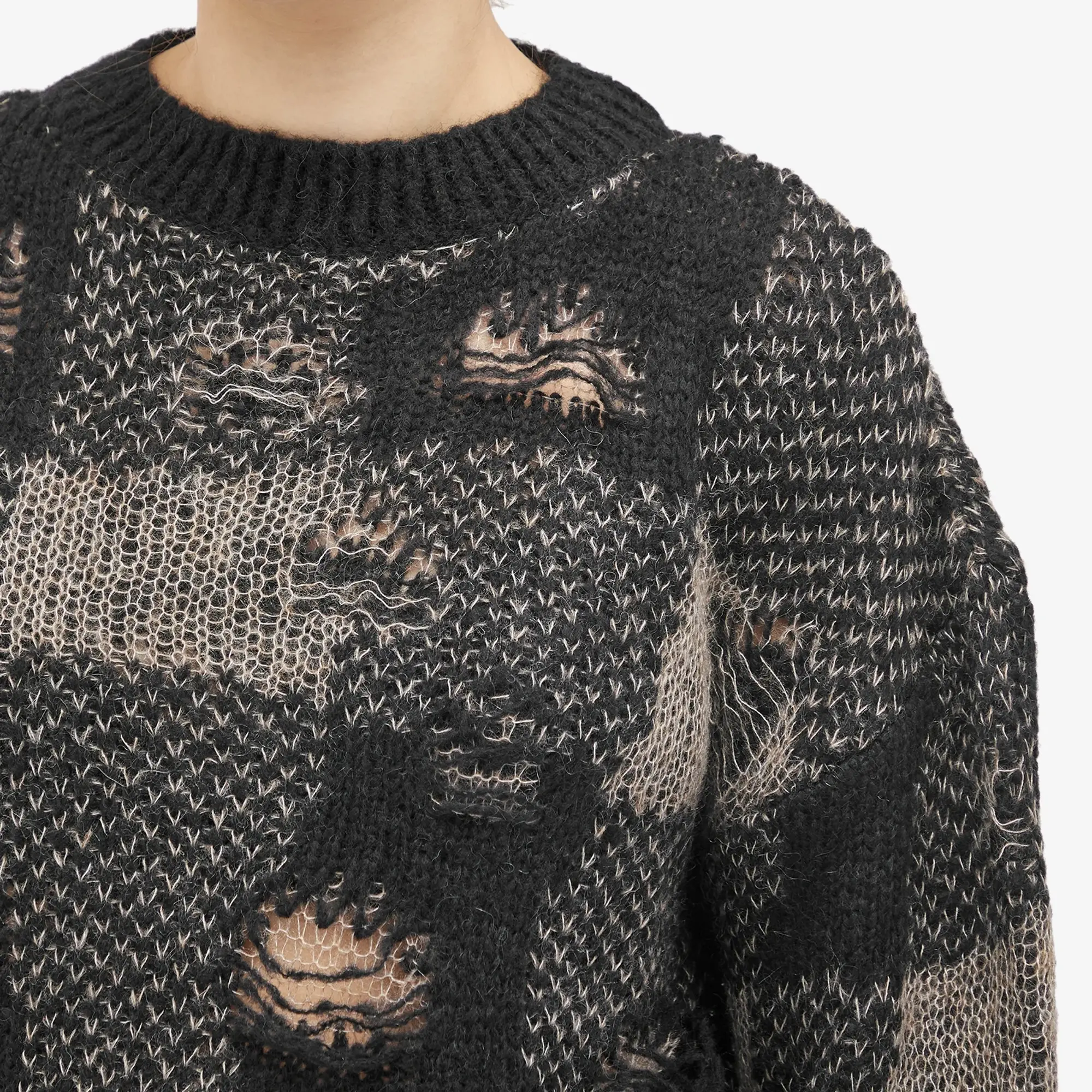 Our Legacy Women's Sonar Roundneck Black Destructive Gingham