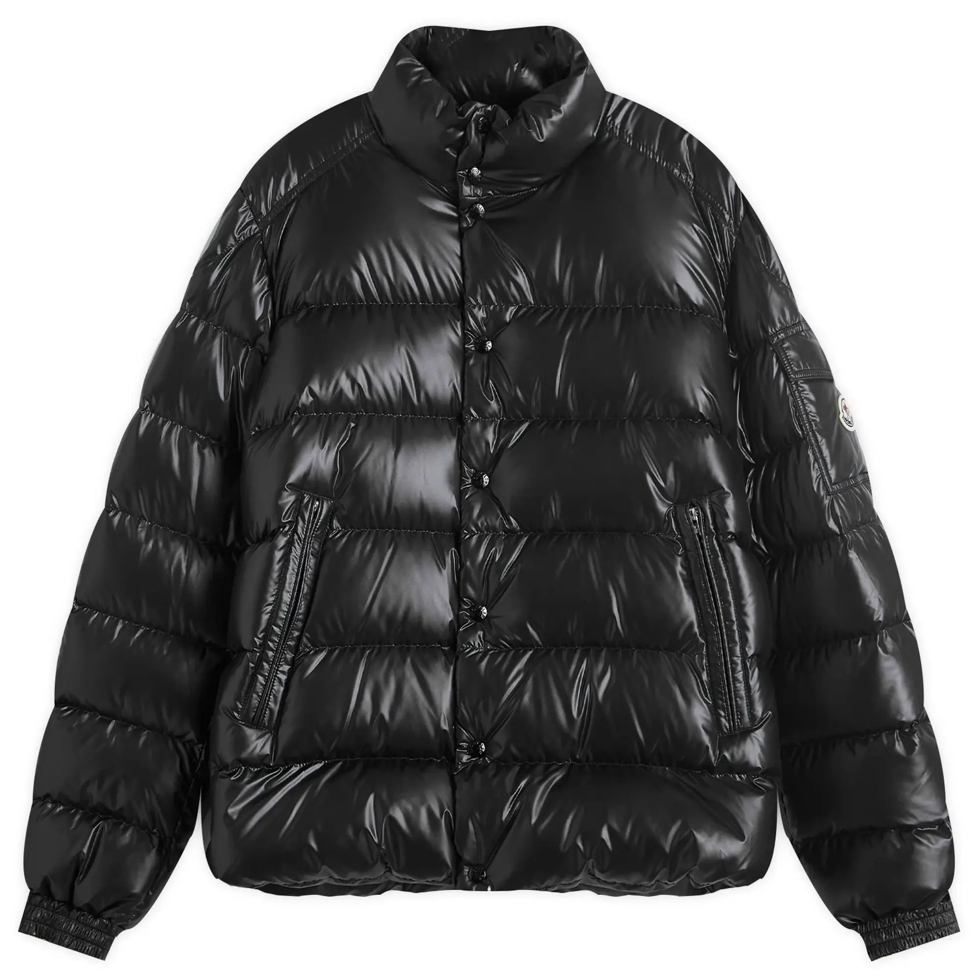 Moncler Men's Lule High Shine Padded Jacket Black