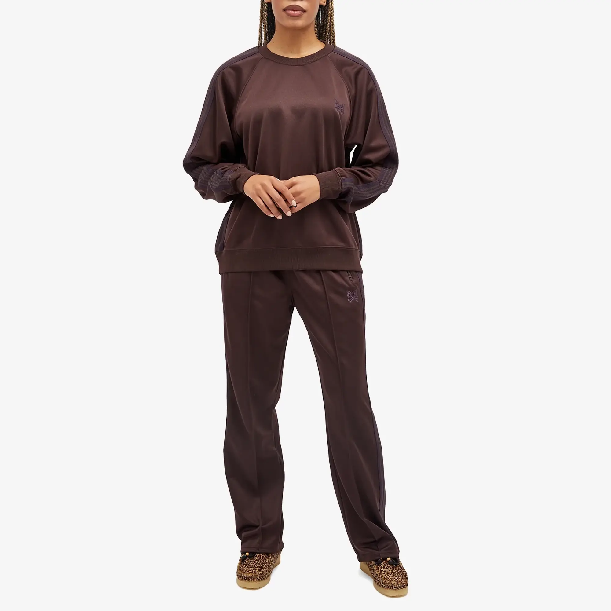 Needles Poly Smooth Sweatshirt Dark Brown
