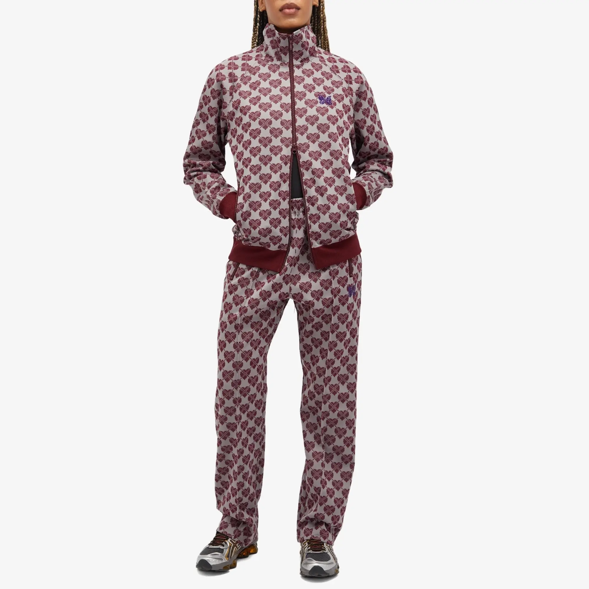 Needles Poly Jacquard Track Jacket Heart
