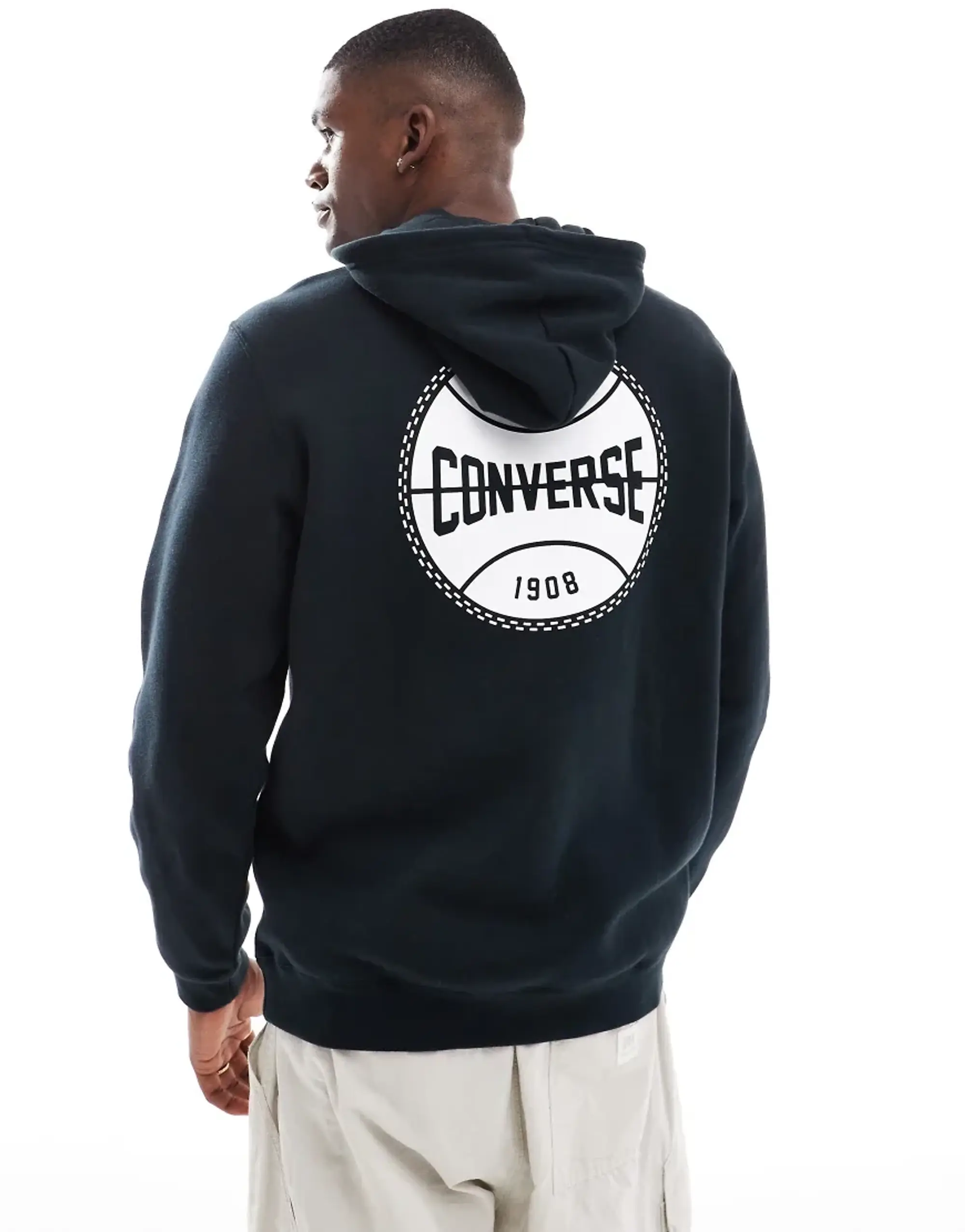 Converse Retro Chuck Graphic Hoodie In Black