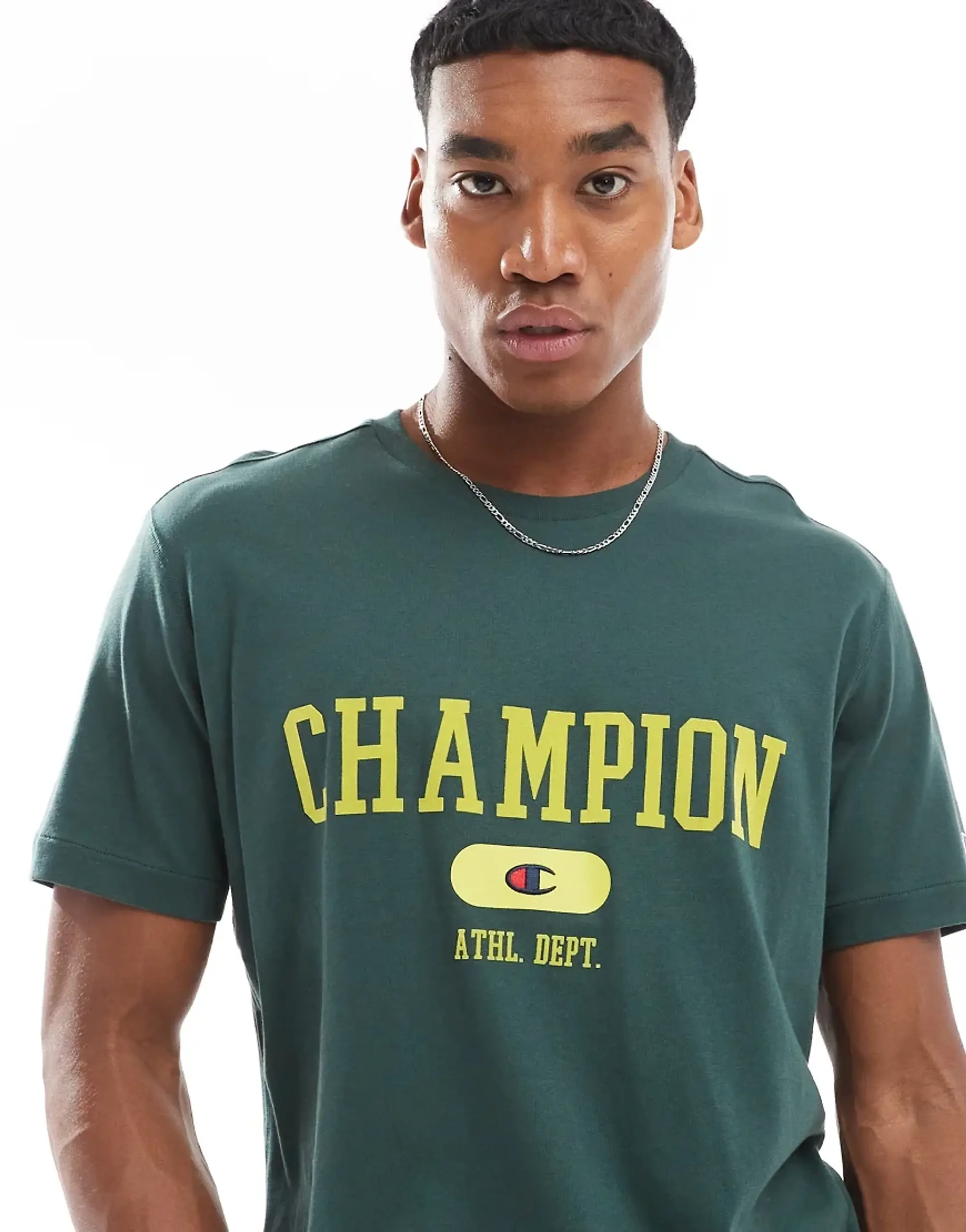 Champion Rochester Collegiate T-Shirt In Bottle Green