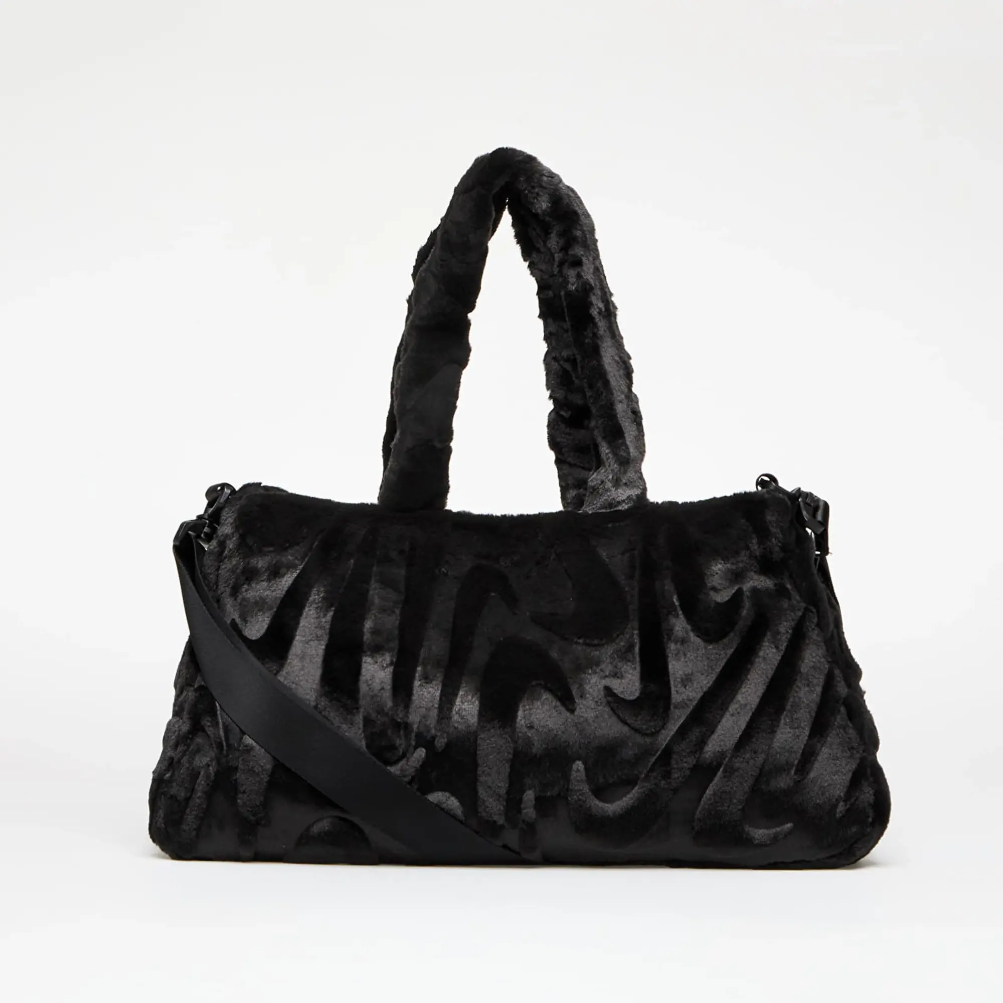 Bag Nike Sportswear Faux Fur Tote Black/ Black/ Metallic Silver Universal