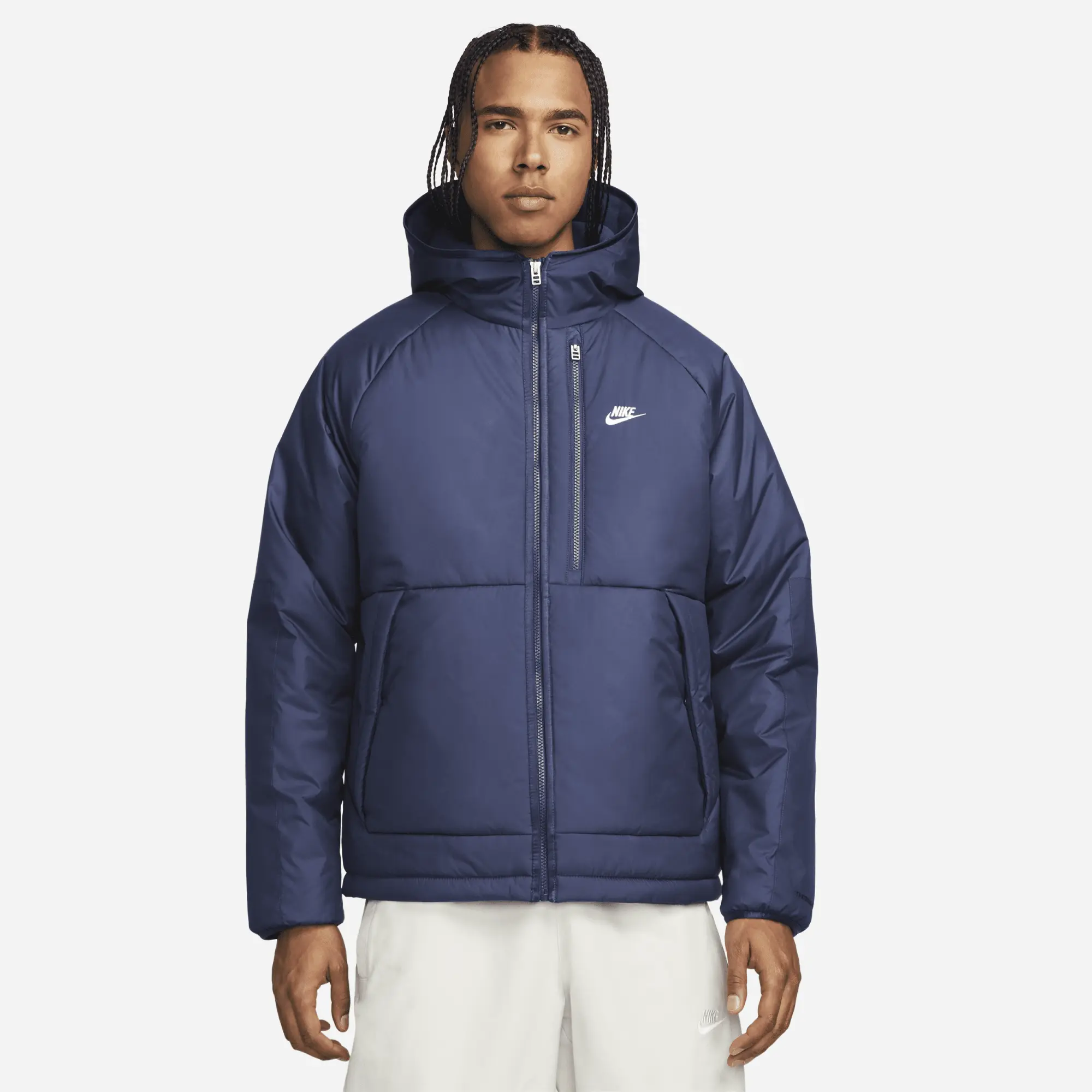 Nike Sportswear Therma-FIT Repel Men's Hooded Jacket - Blue - Recycled Polyester Minimum
