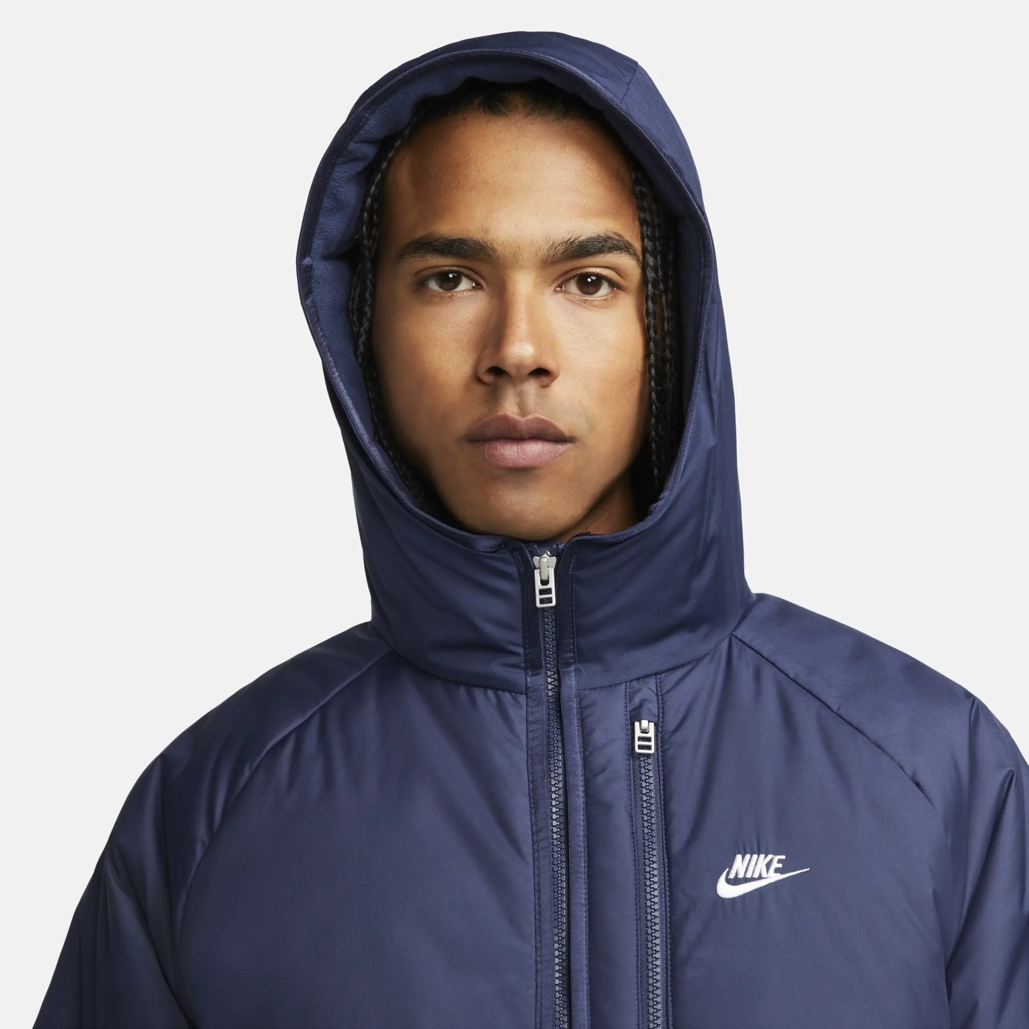 Nike Sportswear Therma-FIT Repel Men's Hooded Jacket - Blue - Recycled Polyester Minimum